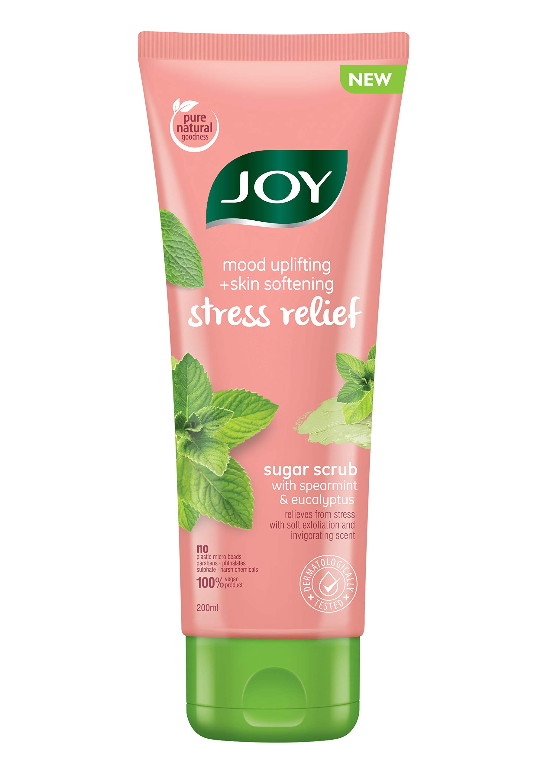 Joy vegan sugar scrub with spearmint and eucalyptus 200 ml