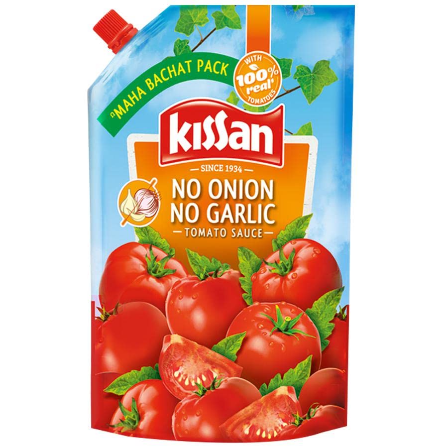 Kissan no onion no garlic tomato sauce packet 450 g