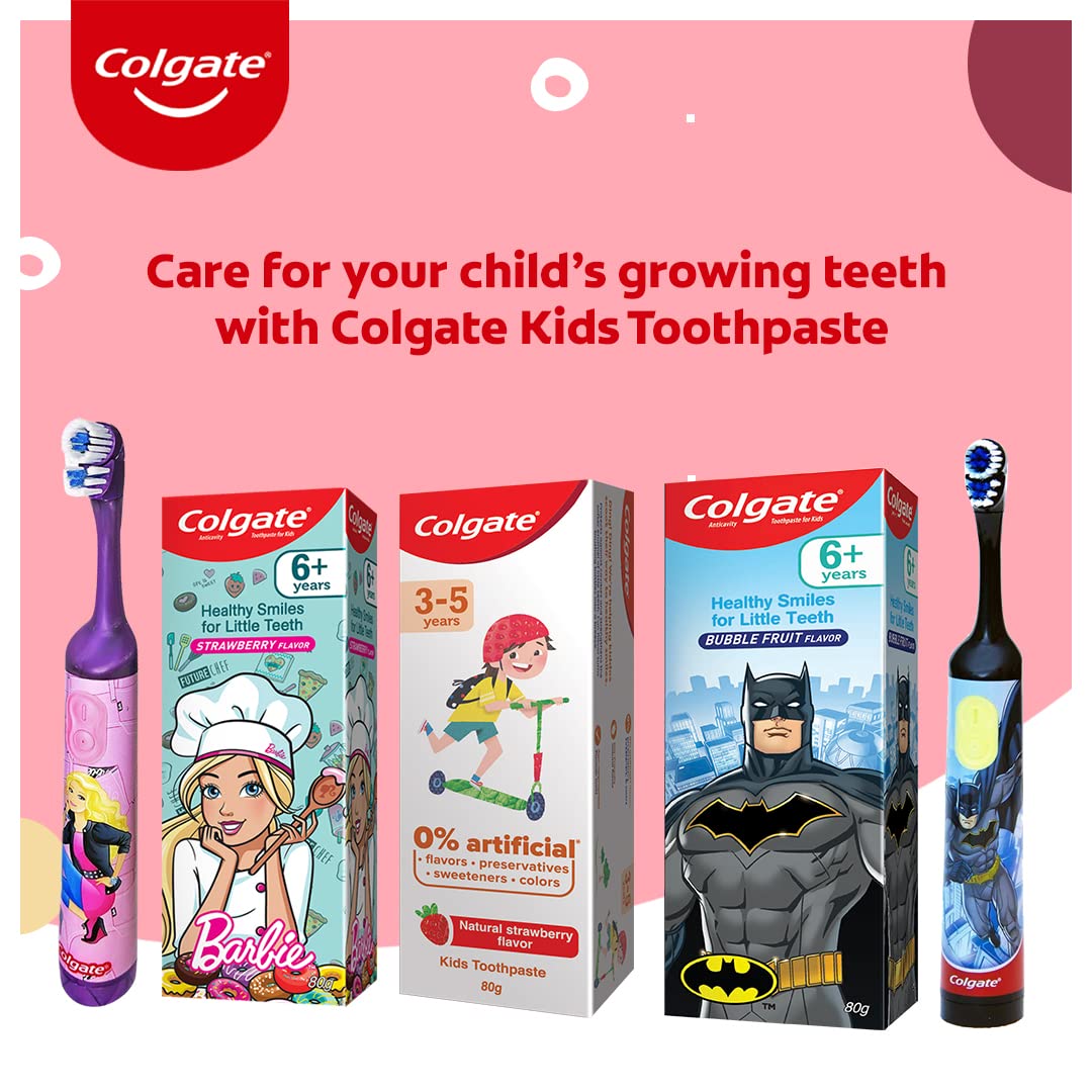 Colgate Kid's Barbie 80g Anticavity Toothpaste -Strawberry Flavour for Cavity Protection, Enamel Protection – view 6