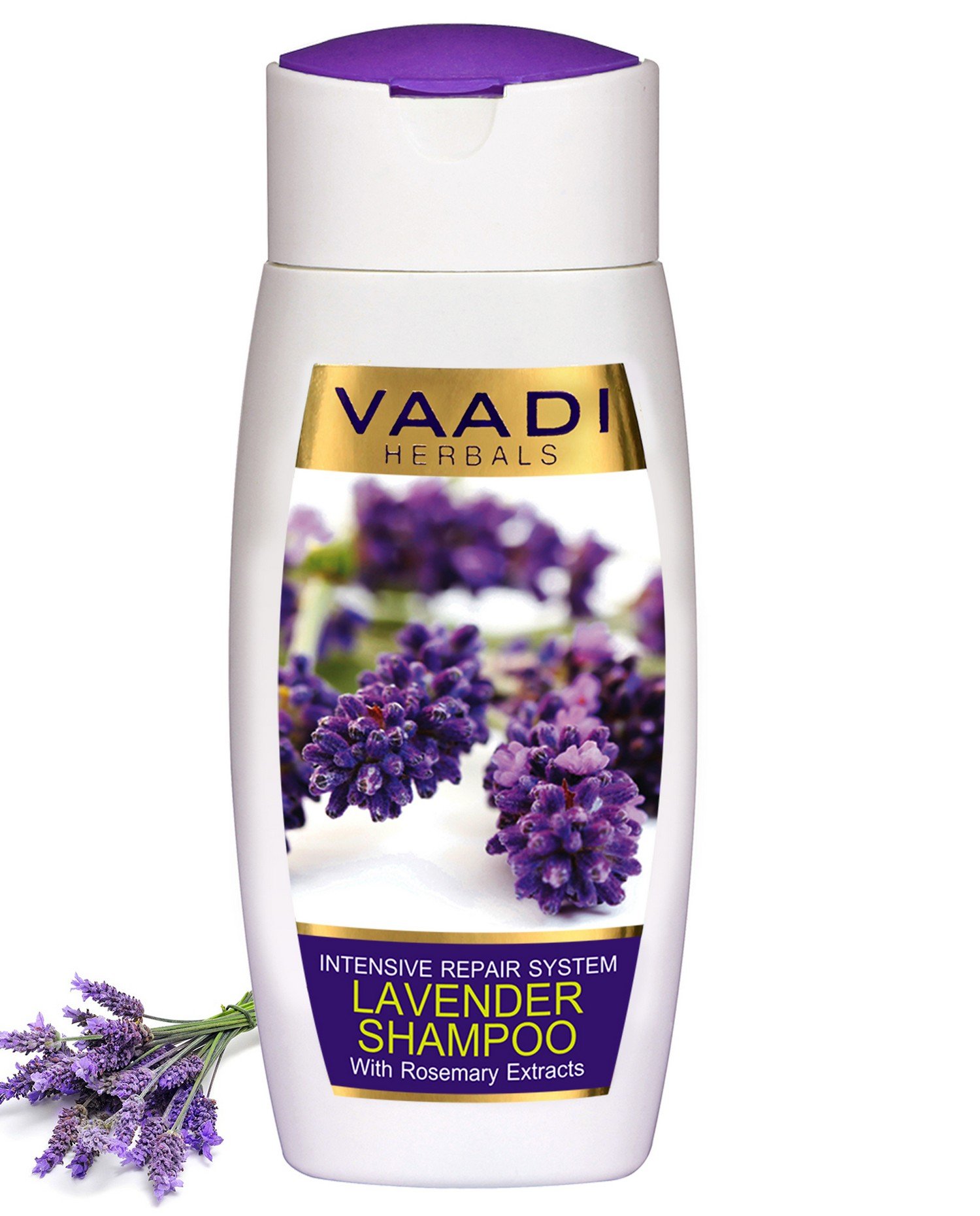 Vaadi Herbals Lavender Shampoo with Rosemary Extract, Intensive Repair System, 110ml – view 2