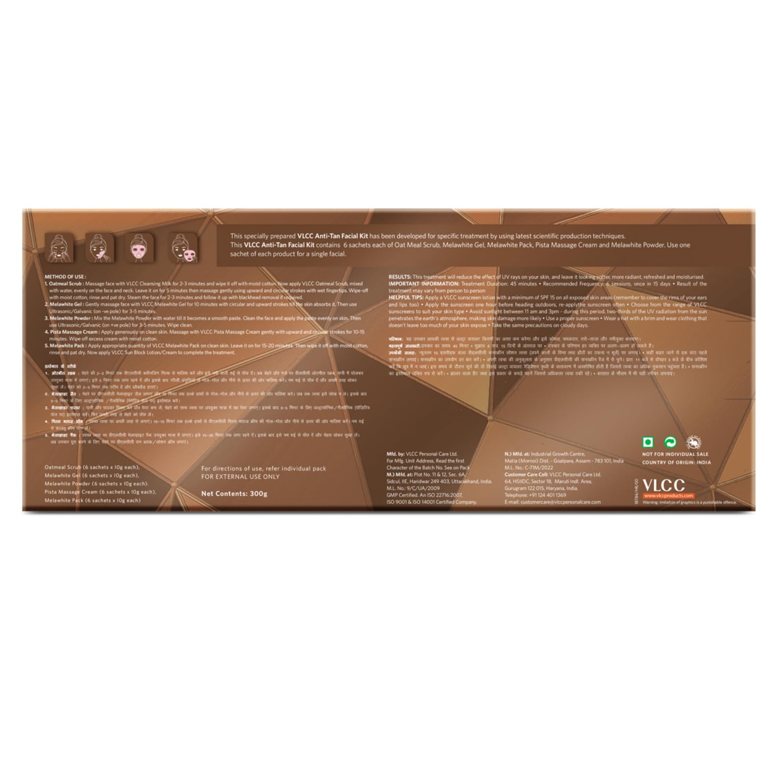 VLCC Salon Series Anti Tan Facial Kit ( 6 Facials ) - 300g - At Home Anti-Tan Facial Kit – view 7