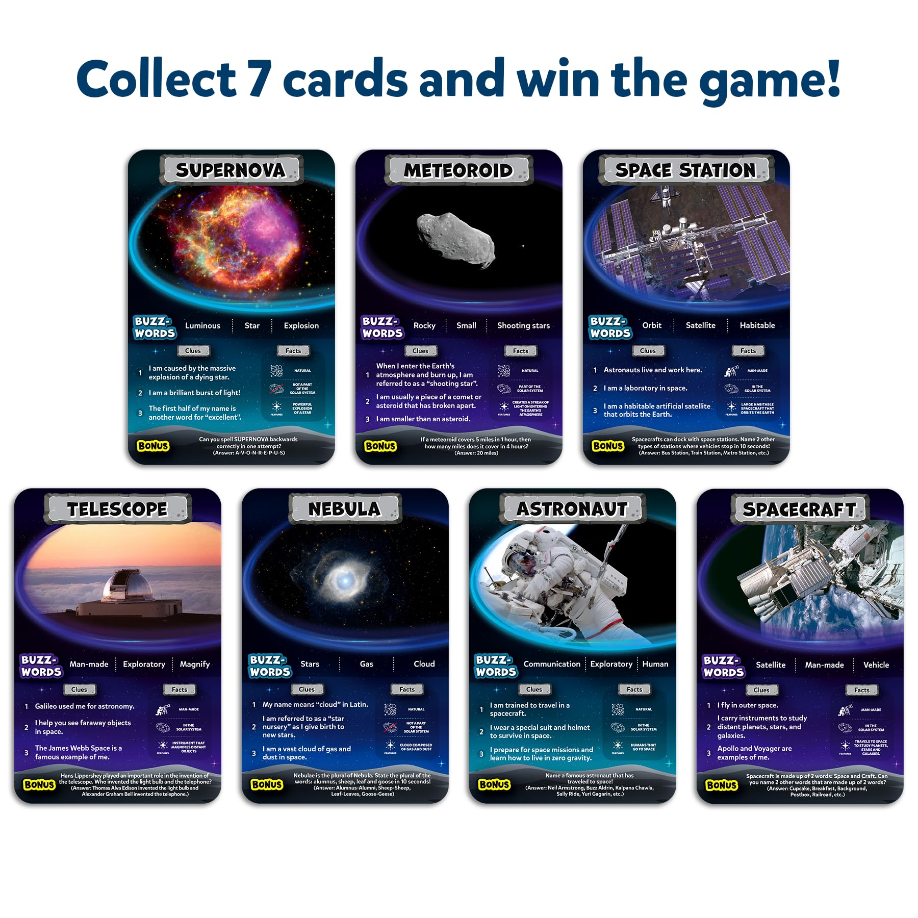 Skillmatics Card Game - Guess in 10 NASA Space, Perfect for Boys, Girls, Kids & Families Who Love Educational Toys, Gifts for Ages 8, 9, 10 and Up – view 5