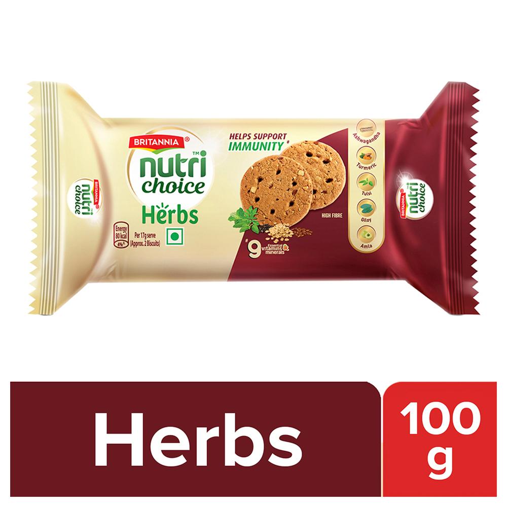 Britannia Nutrichoice Herbs Biscuits 100 G – view 1