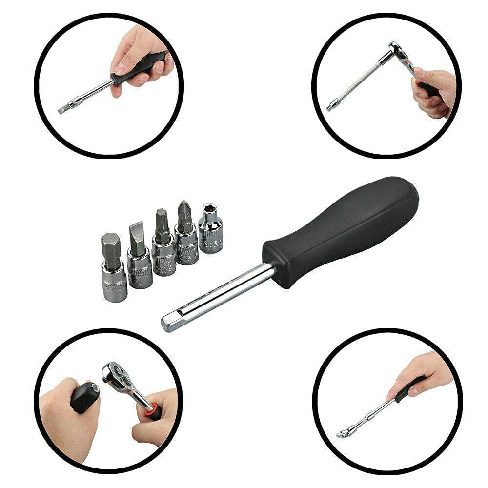OPTIFINE Tool Kit 46 Tool Kit Tool Kit for Home Use Tools Kit Spanner Set Socket Set Wrench Set Tools Set Hand Tools Bike Tool Kit Set Socket Wrench Set Spanner Set All Size Tool Kit Goti Pana Set - Box End (41 IN 1) – view 3