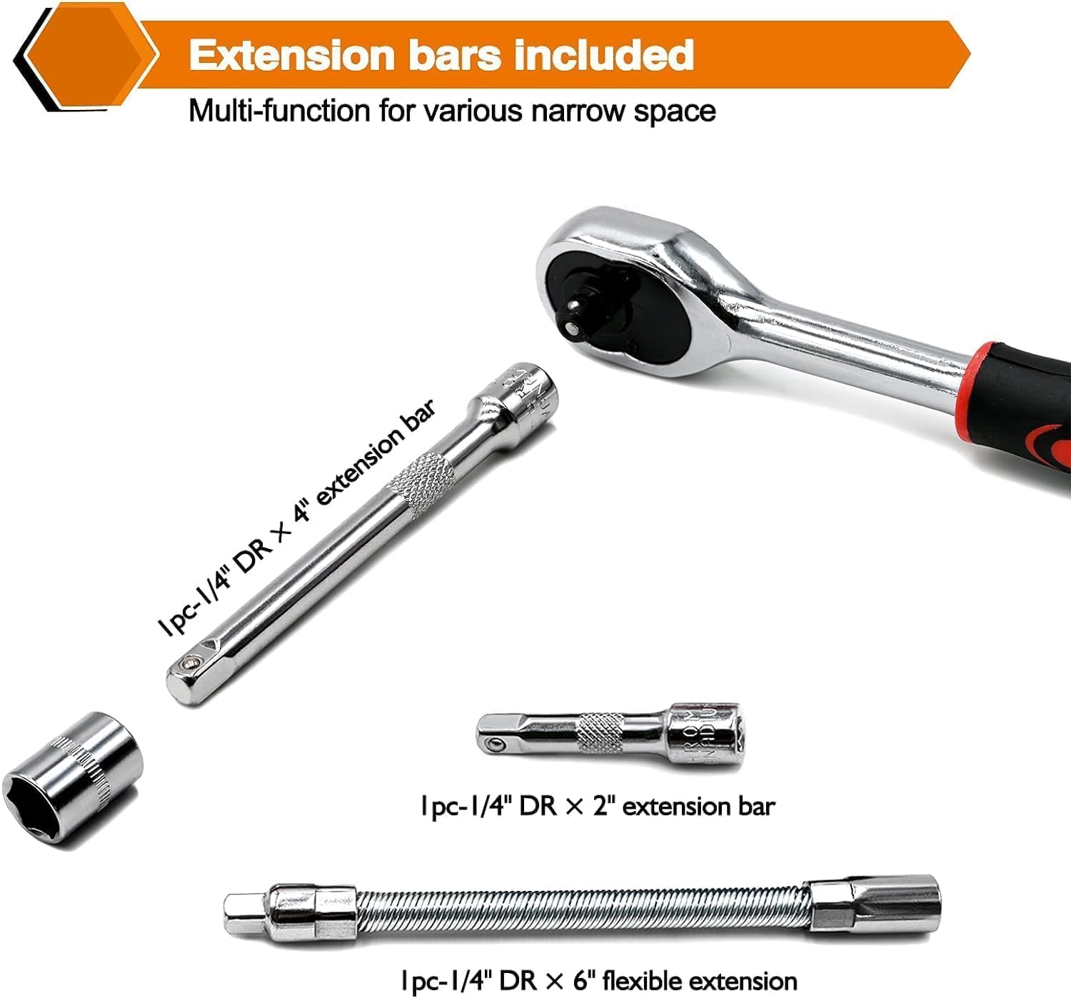 OPTIFINE Tool Kit 46 Tool Kit Tool Kit for Home Use Tools Kit Spanner Set Socket Set Wrench Set Tools Set Hand Tools Bike Tool Kit Set Socket Wrench Set Spanner Set All Size Tool Kit Goti Pana Set - Box End (41 IN 1) – view 5