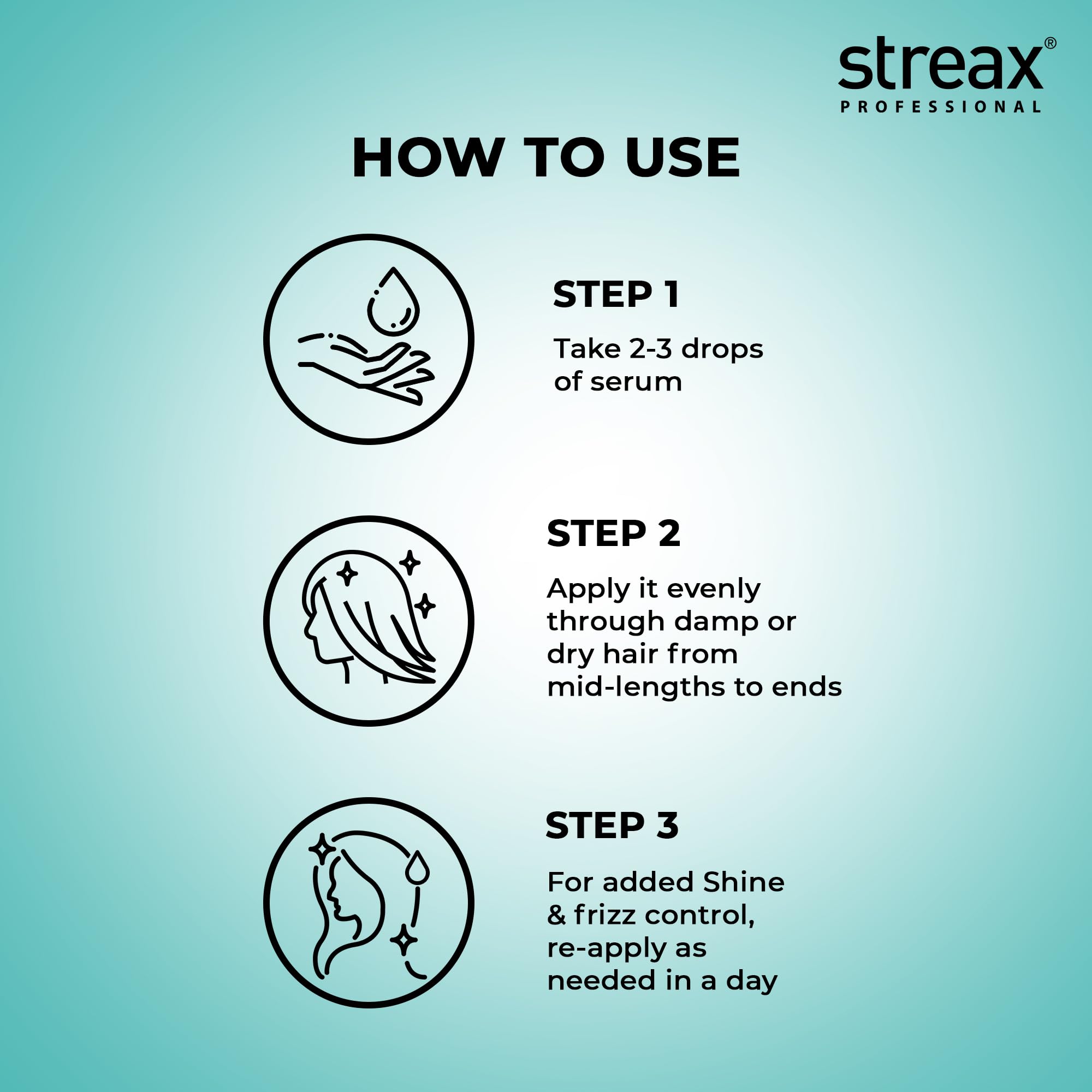 Streax Professional Vitariche Gloss Hair Serum, 200ml – view 5