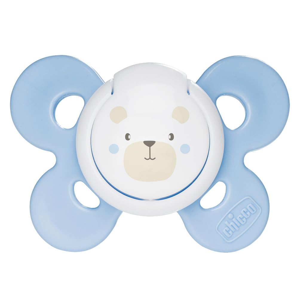 Chicco Physio Comfort Baby Soother with Unique Shape to Support Psychological Breathing, Teether & Pacifier for Newborns, BPA Free, 0-6m (Blue) – view 2