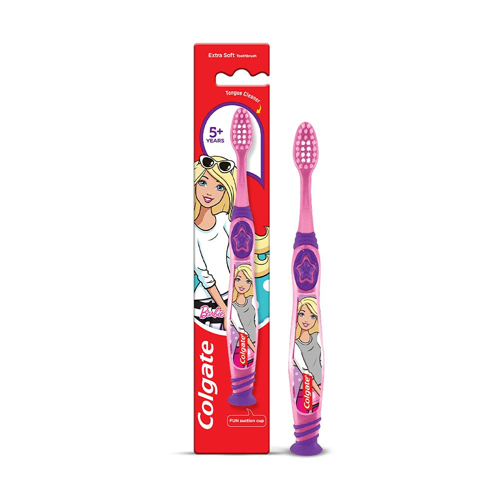 Colgate Kids Barbie manual toothbrush with compact head and soft bristles