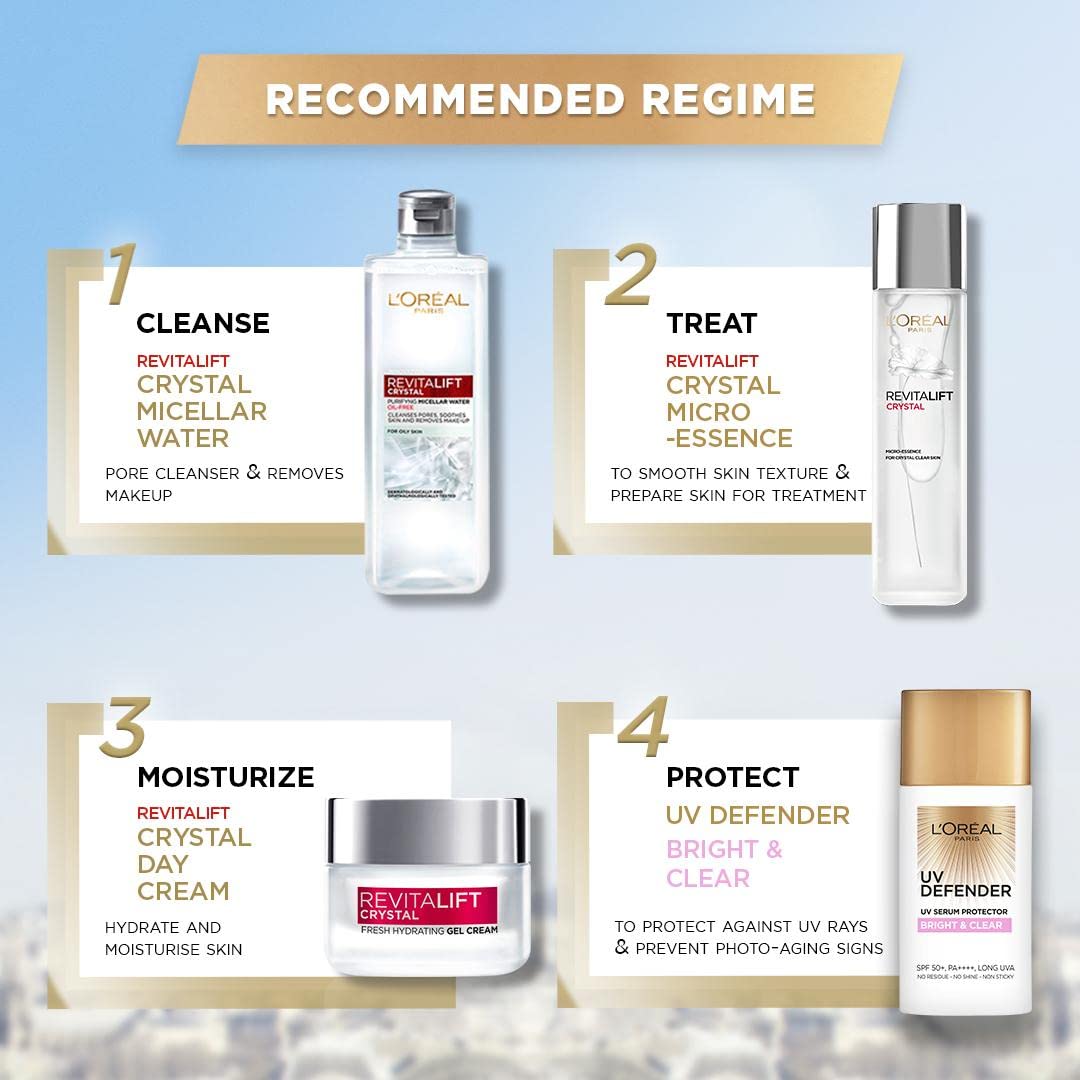 L'Oréal Paris Sunscreen, Non-Greasy, Brightening Sunscreen With Niacinamide, UVA & UVB Protection, With SPF 50 PA+++, Bright & Clear, UV Defender Serum Protector, 50 ml – view 6