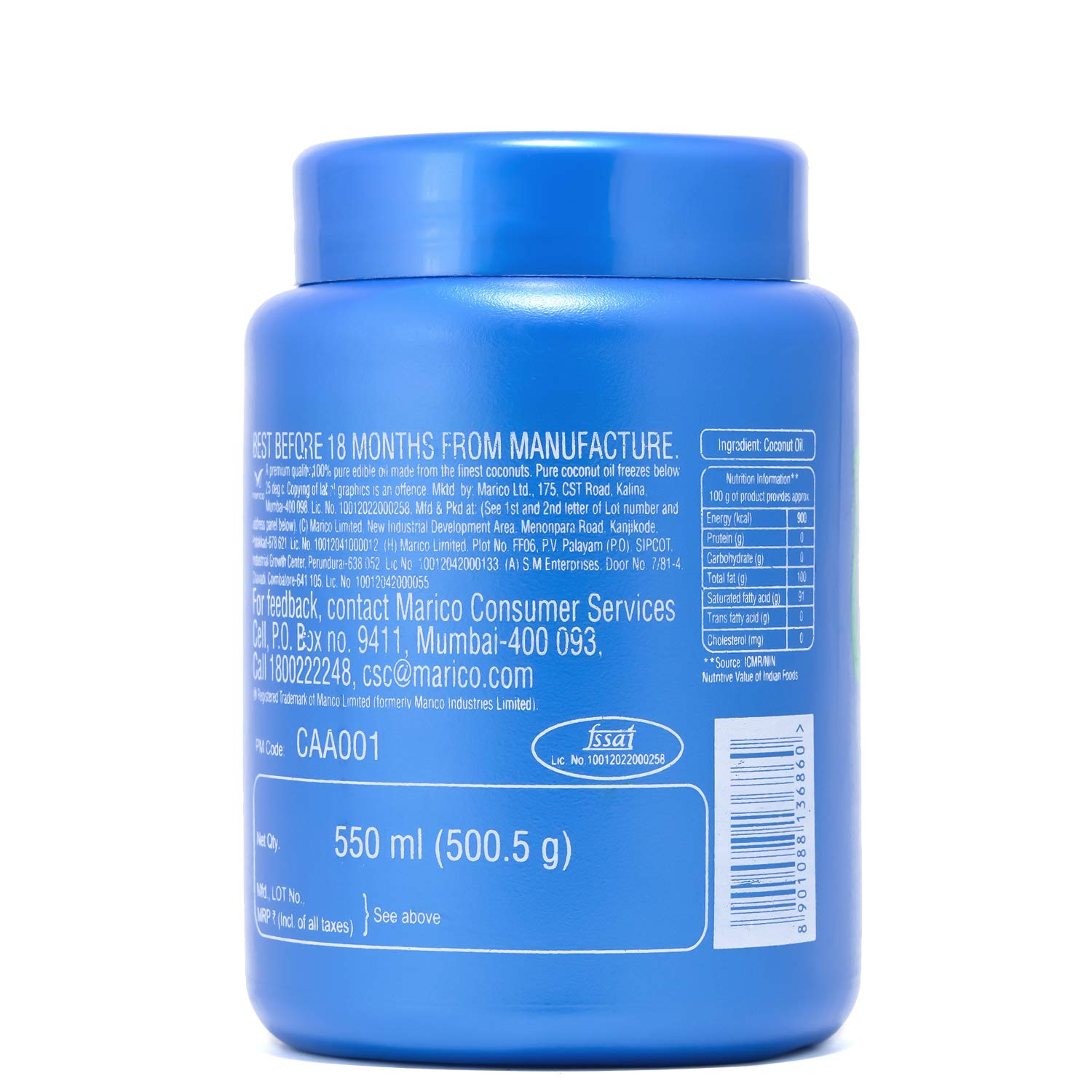 Parachute Coconut Oil Jar 550 ml – view 3
