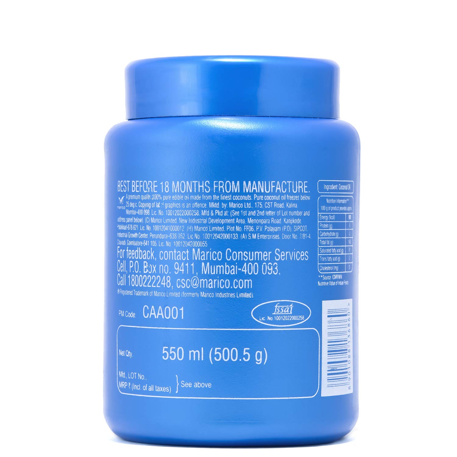 Parachute Coconut Oil Jar 550 ml – view 4