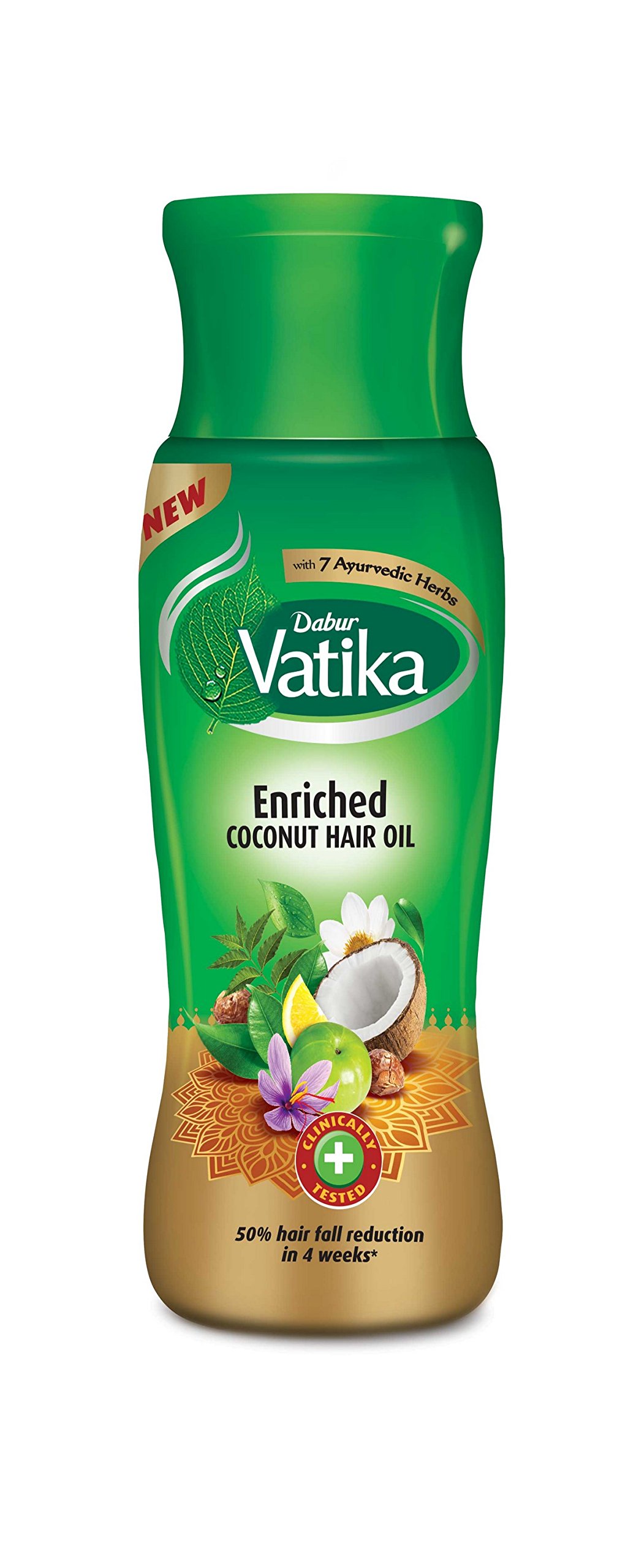Two Dabur Vatika coconut hair oil 300 ml bottles
