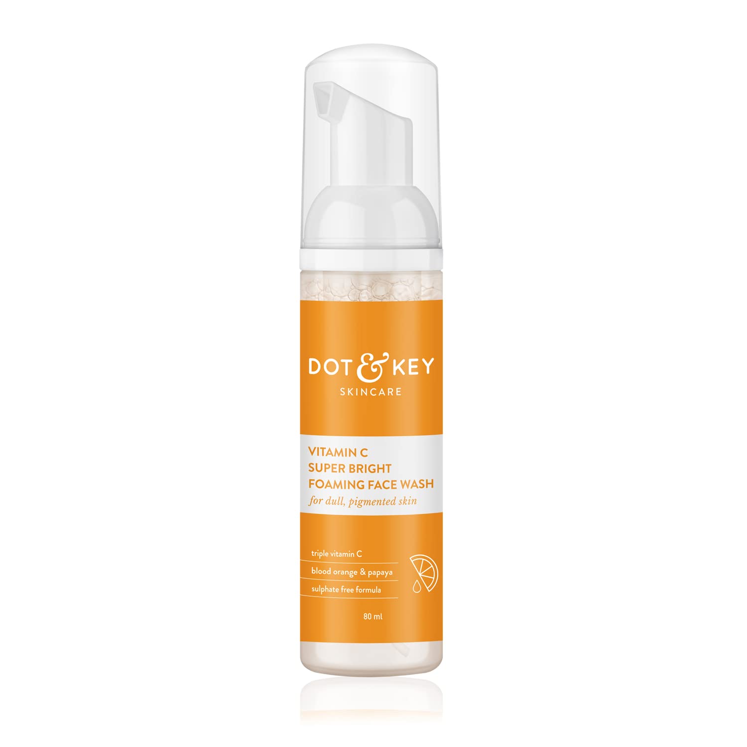 DOT & KEY foaming face wash for dull skin, 80 ml