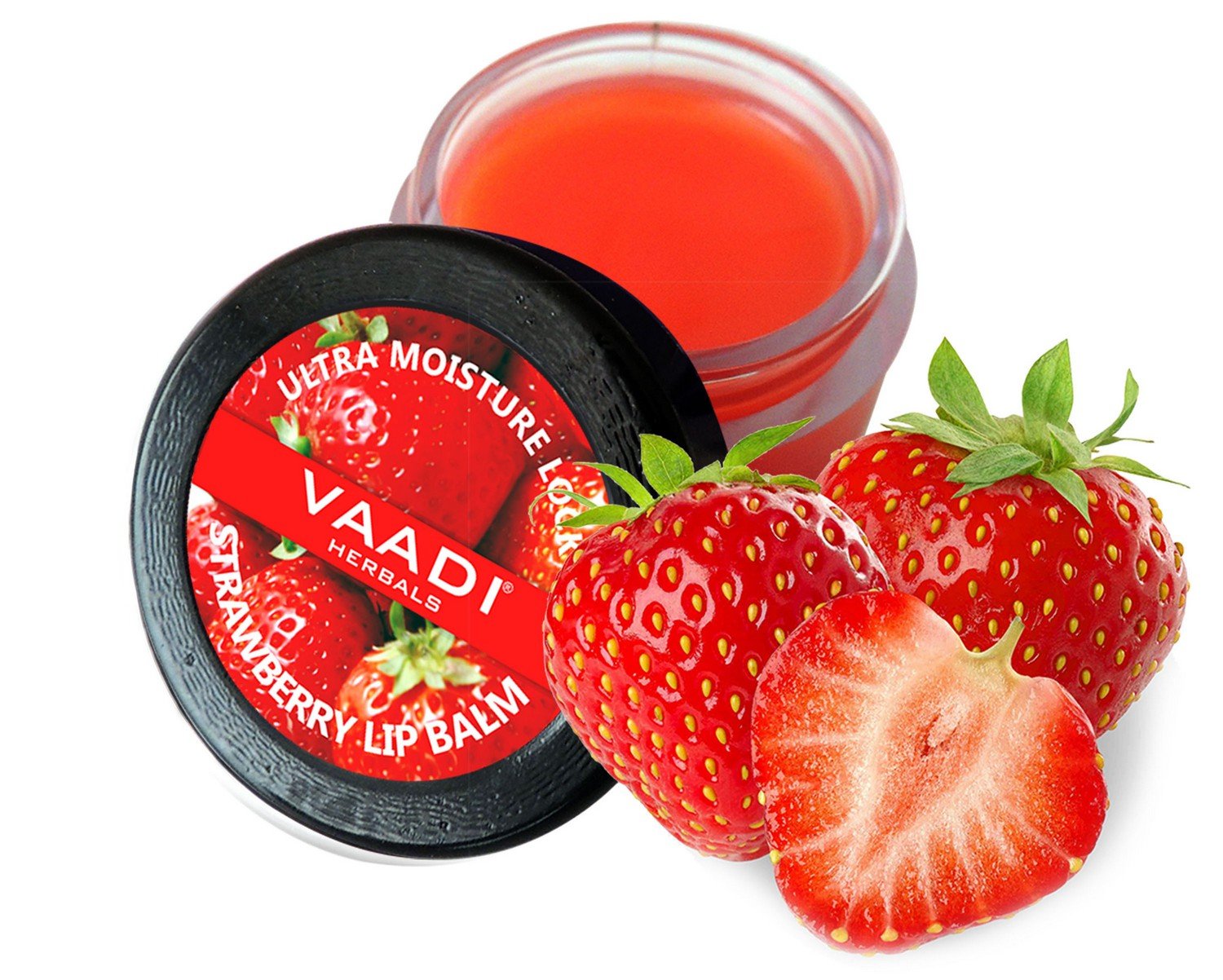 Vaadi Herbals Lip Balm, Strawberry and Honey, 10g – view 2