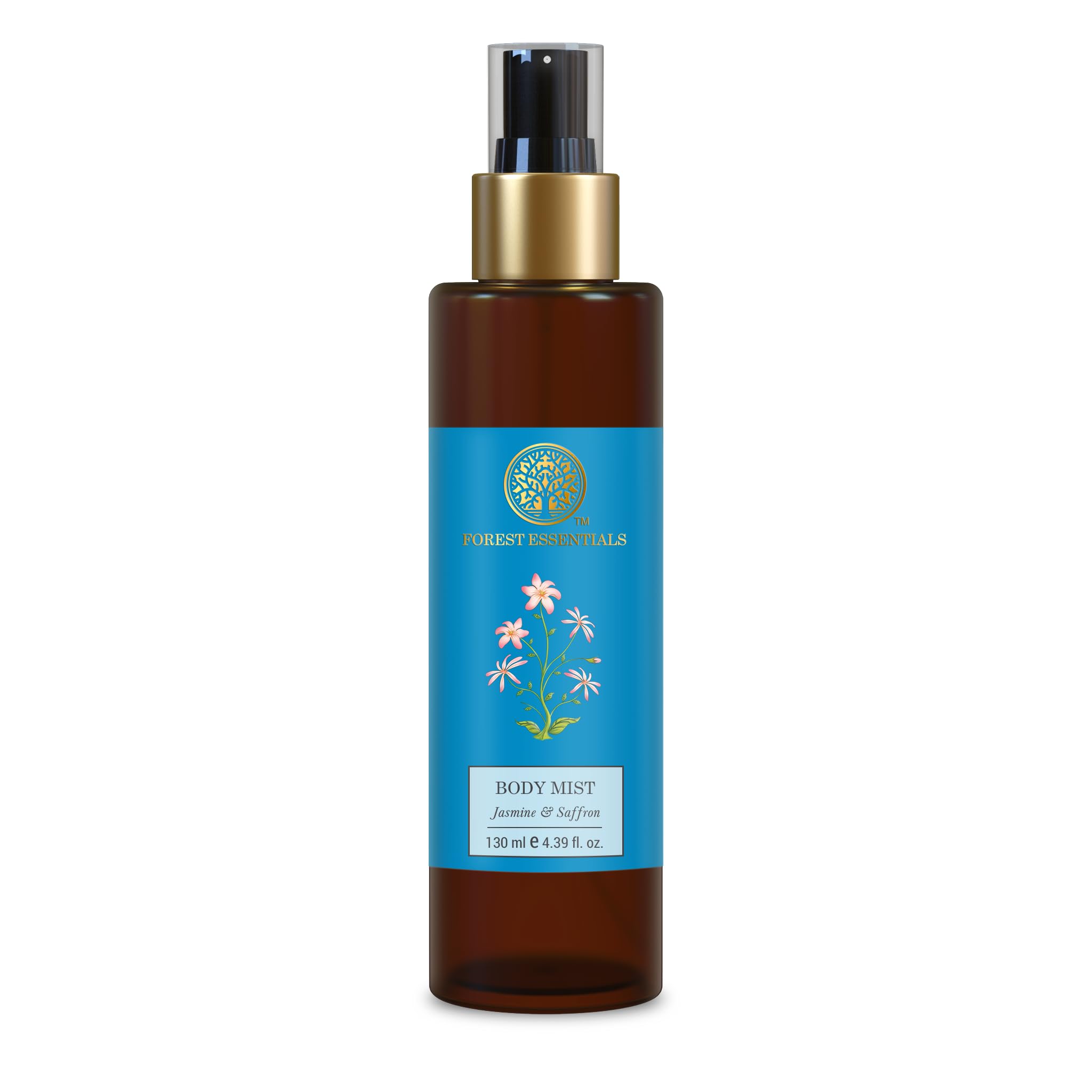 Forest Essentials floral body mist bottle with jasmine and mogra scent