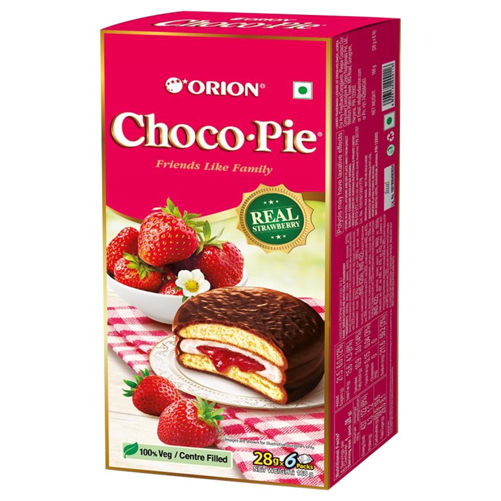 Orion Real Strawberry Centre Filled Choco-Pie 28 G (6 Pcs) – view 3