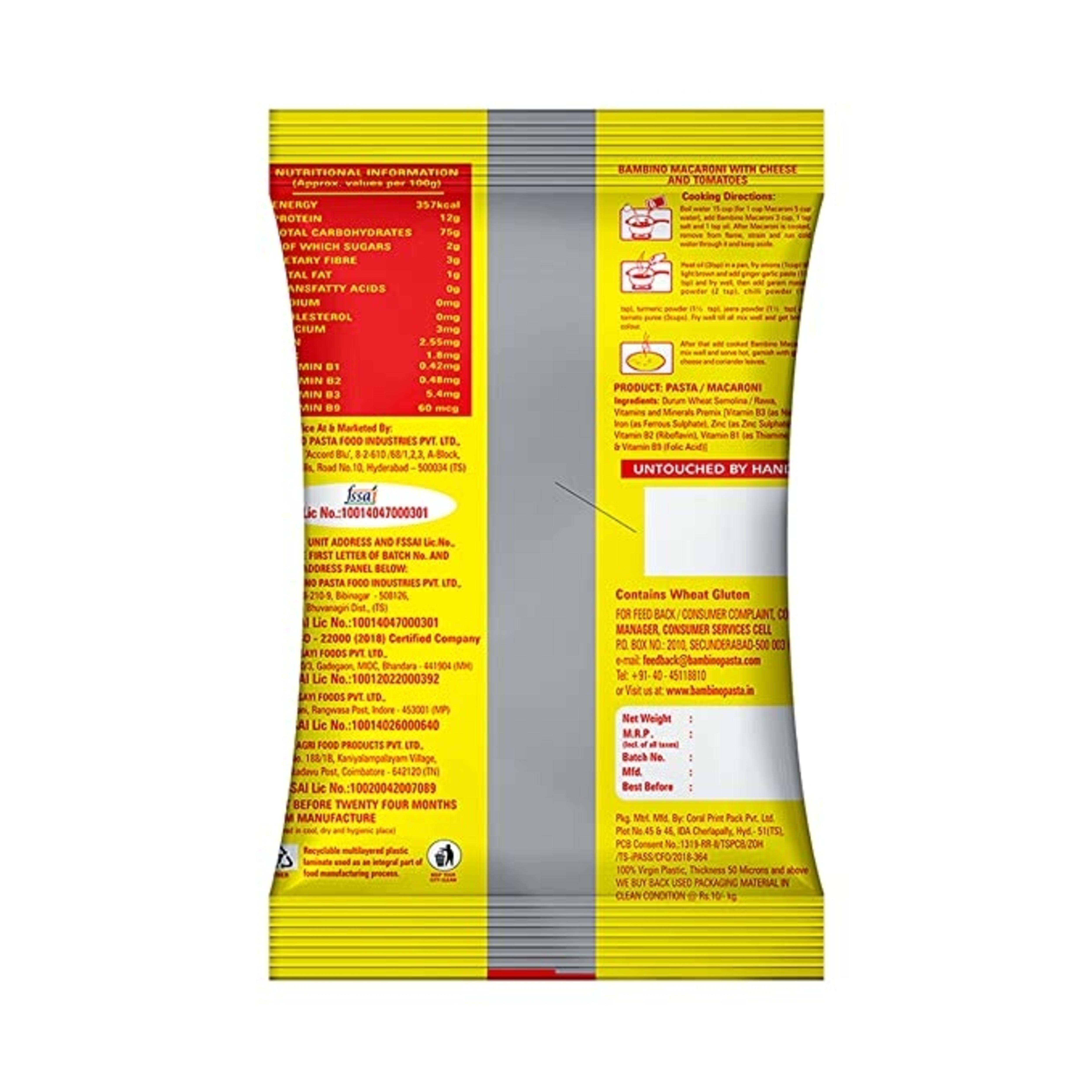 Bambino Macaroni Pasta 500 g – view 2