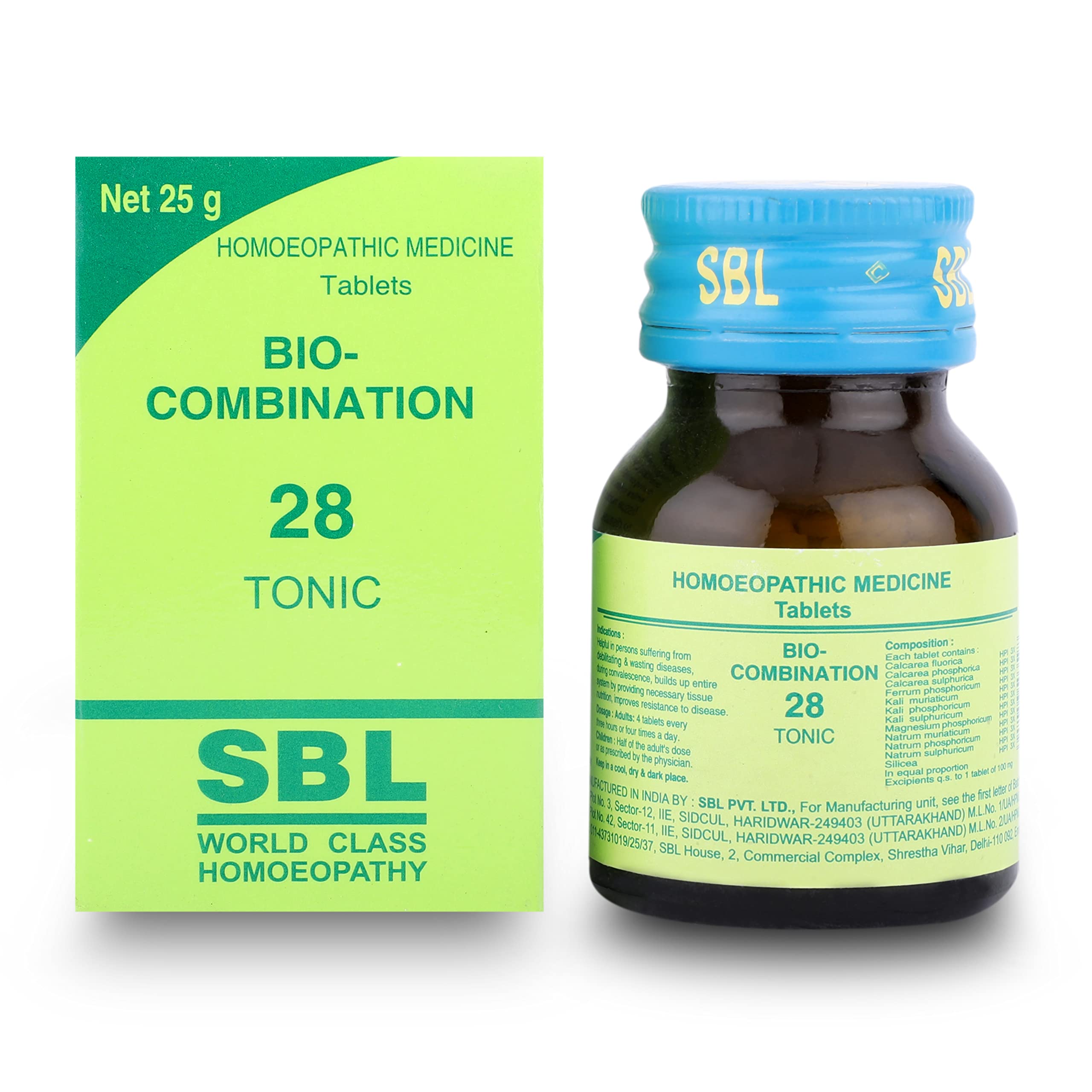 SBL Bio-Combination No. 28 tablet bottle for adult use