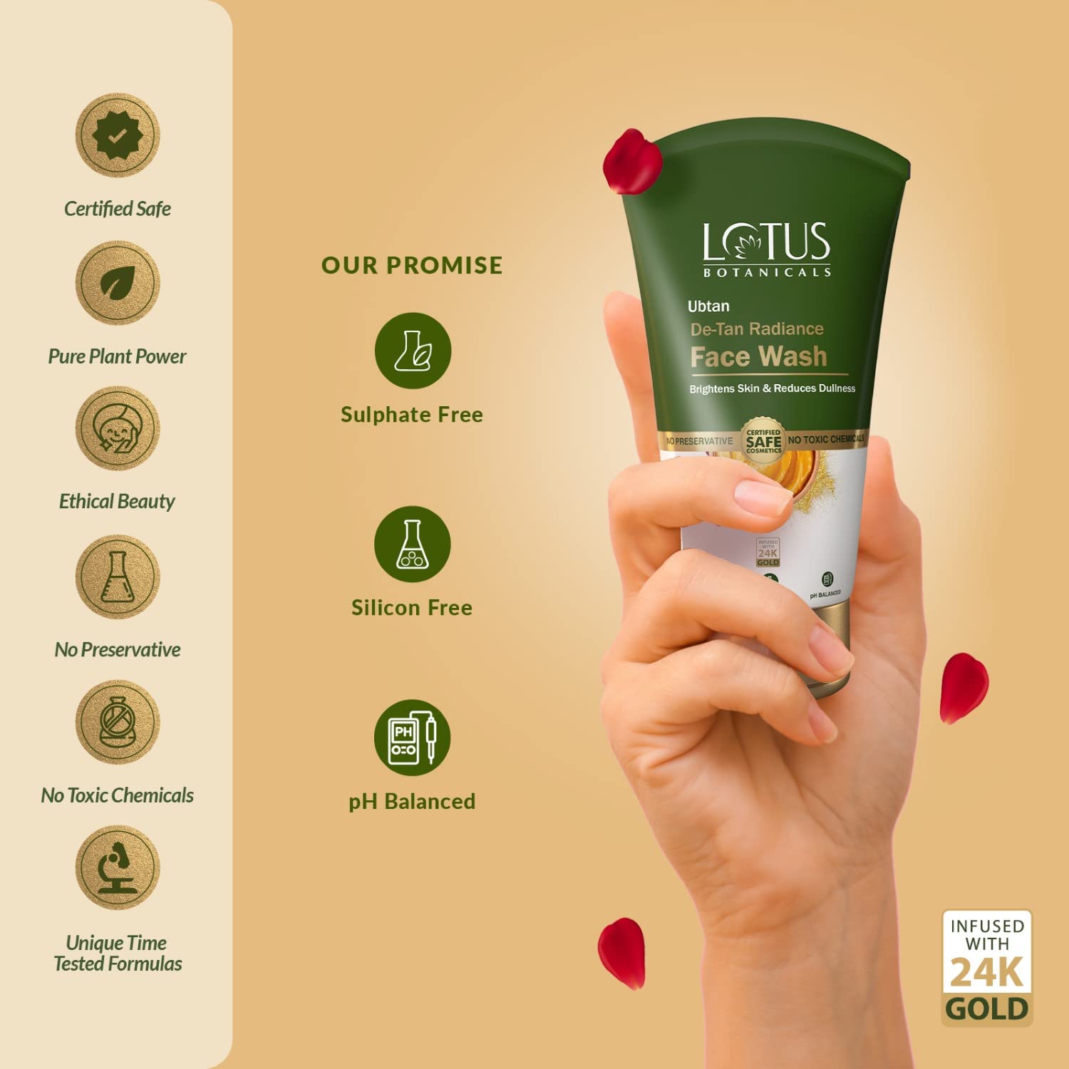 Lotus Botanicals Ubtan De-Tan Radiance Face Wash – view 5