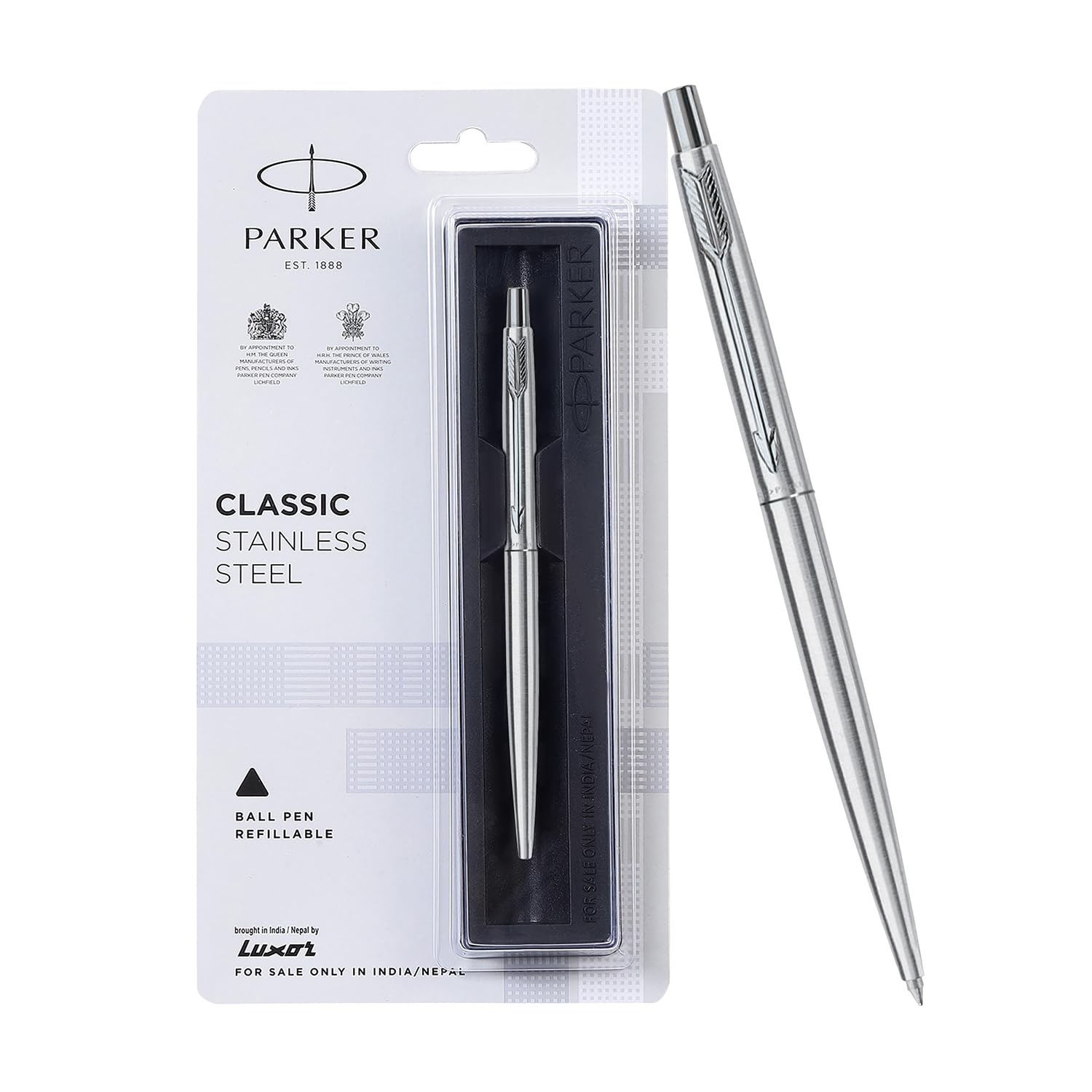 Silver refillable Parker pen for professional writing and gifting