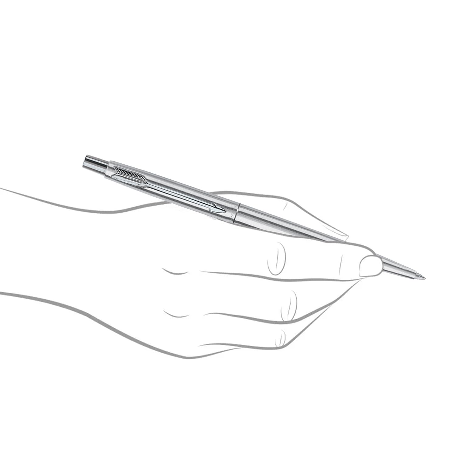 Parker Classic Stainless Steel Chrome Trim Ball Pen – view 2