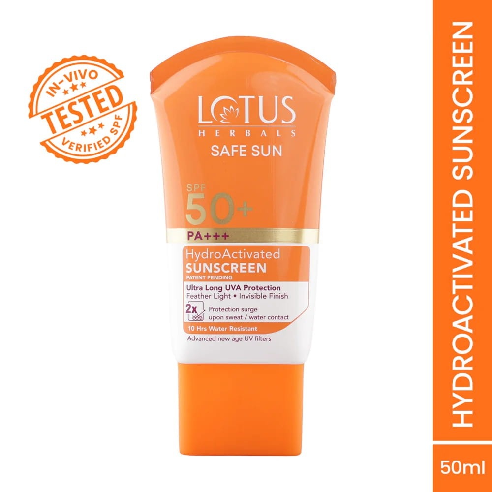 Lotus Herbals Safe Sun HydroActivated Sunscreen SPF 50+ PA+++ 50ml – view 8