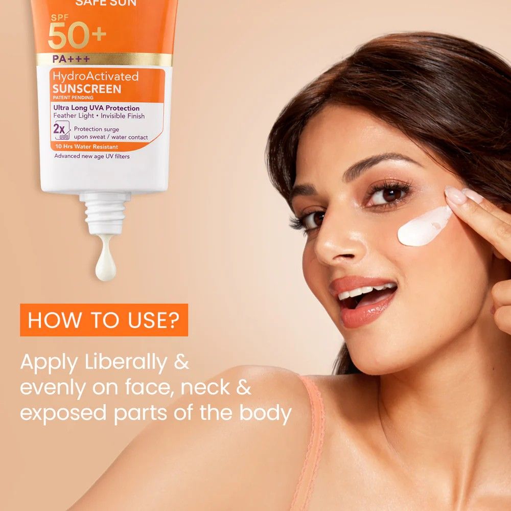 Lotus Herbals Safe Sun HydroActivated Sunscreen SPF 50+ PA+++ 50ml – view 9