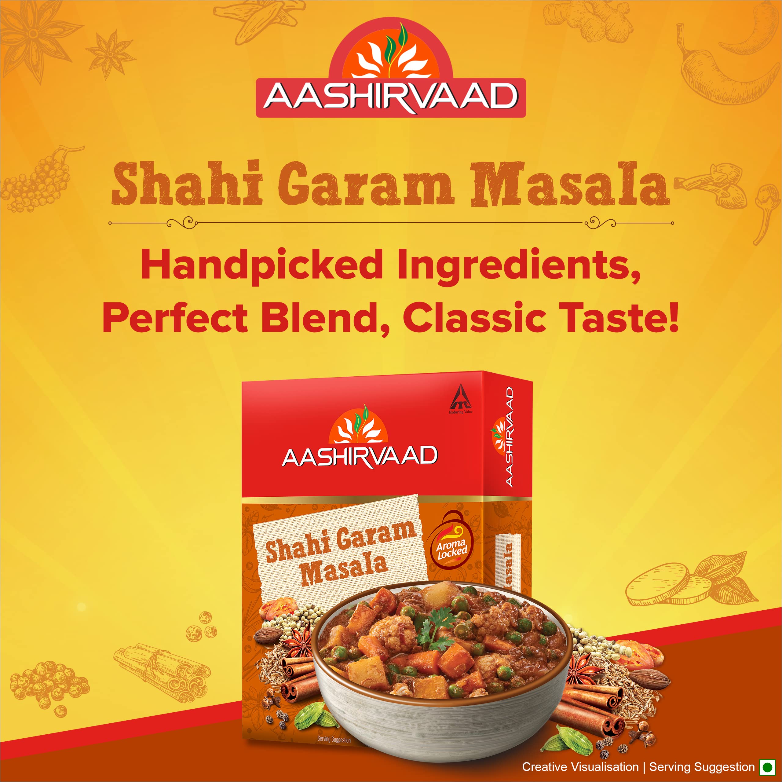 Aashirvaad Shahi Garam Masala, 100g, Blended Spice for Authentic Taste and Colour – view 3