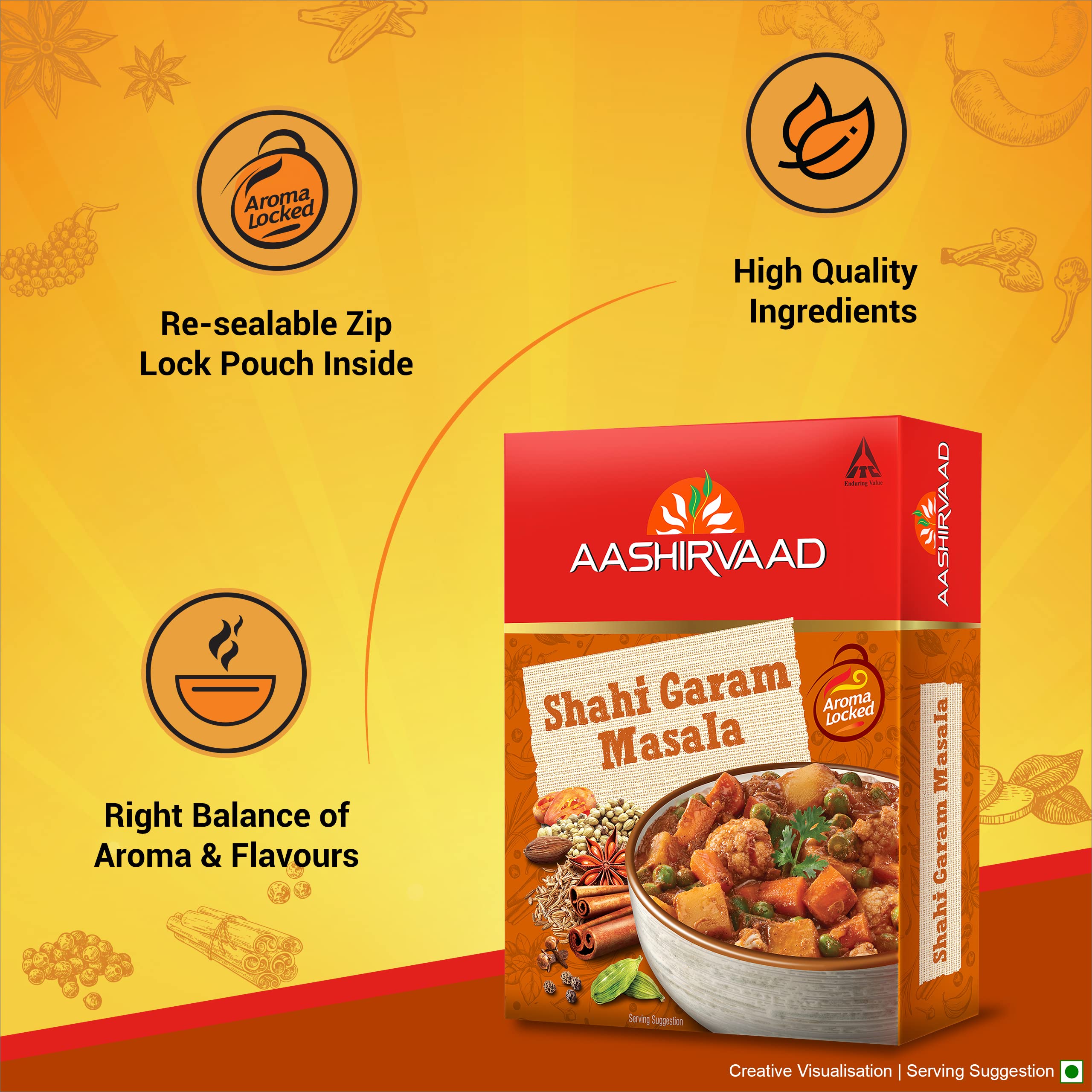Aashirvaad Shahi Garam Masala, 100g, Blended Spice for Authentic Taste and Colour – view 5