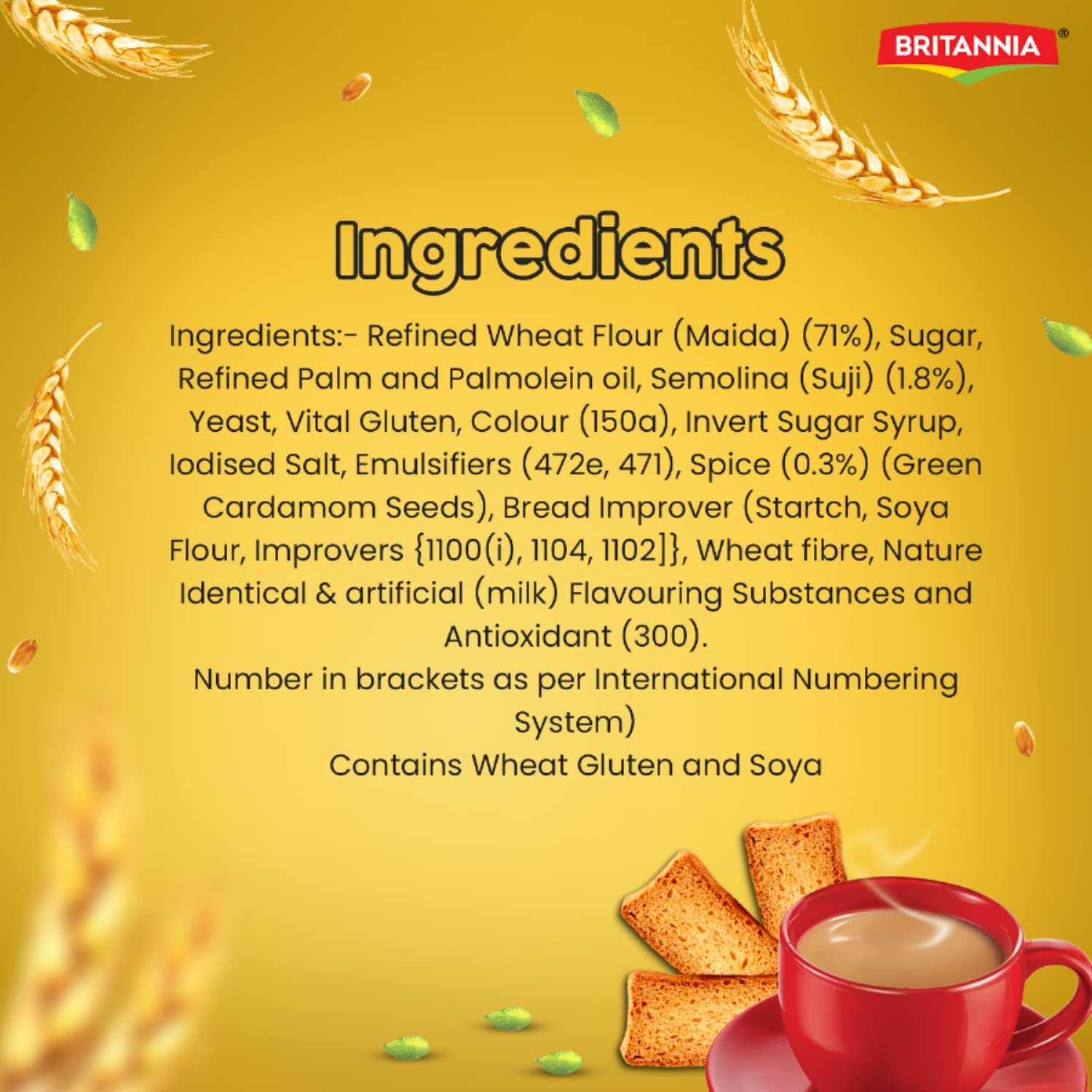 Britannia Rusk Toastea Premium Bake , 700gm, Brown – view 3