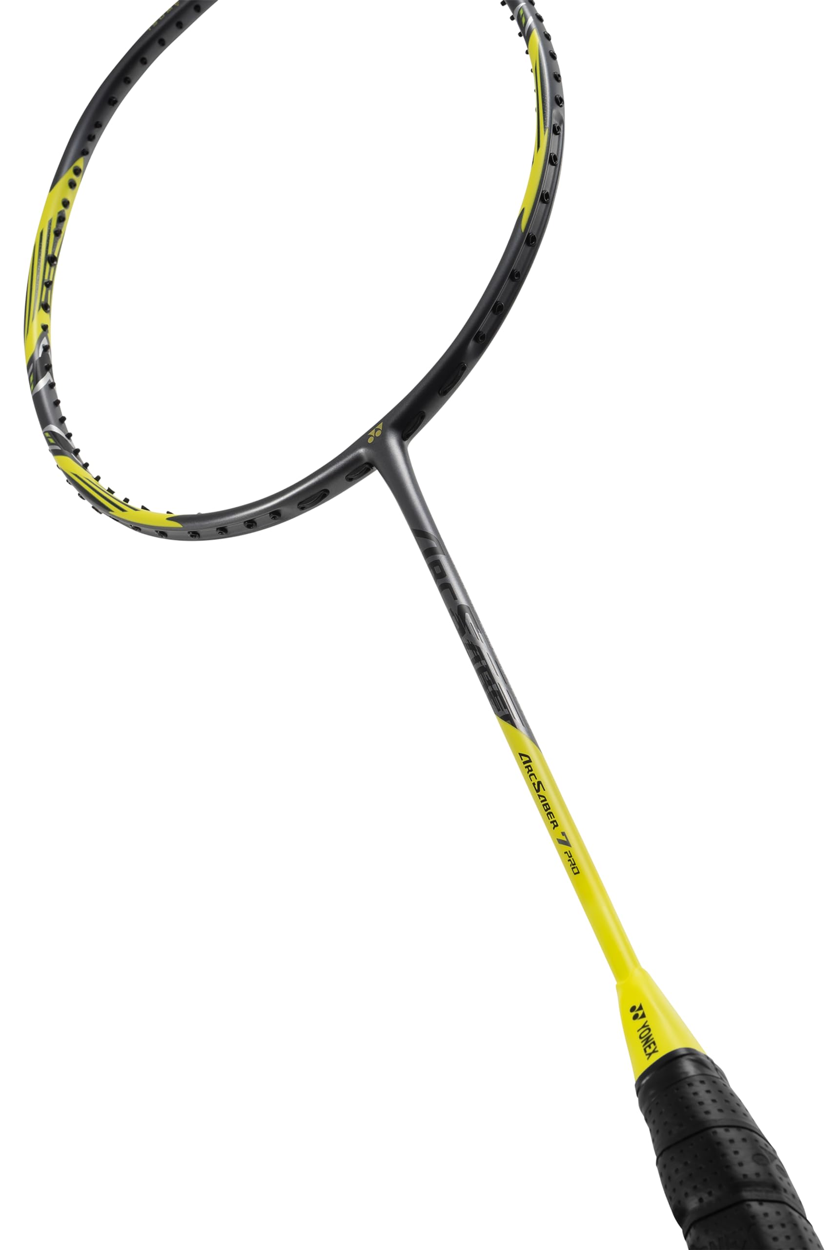 YONEX Arcsaber 7 Play Strung Graphite Badminton Racquet with Full Cover (Grey/Yellow) – view 6