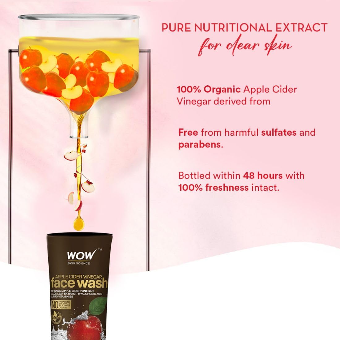 WOW Skin Science Apple Cider Vinegar Foaming Face Wash – view 4