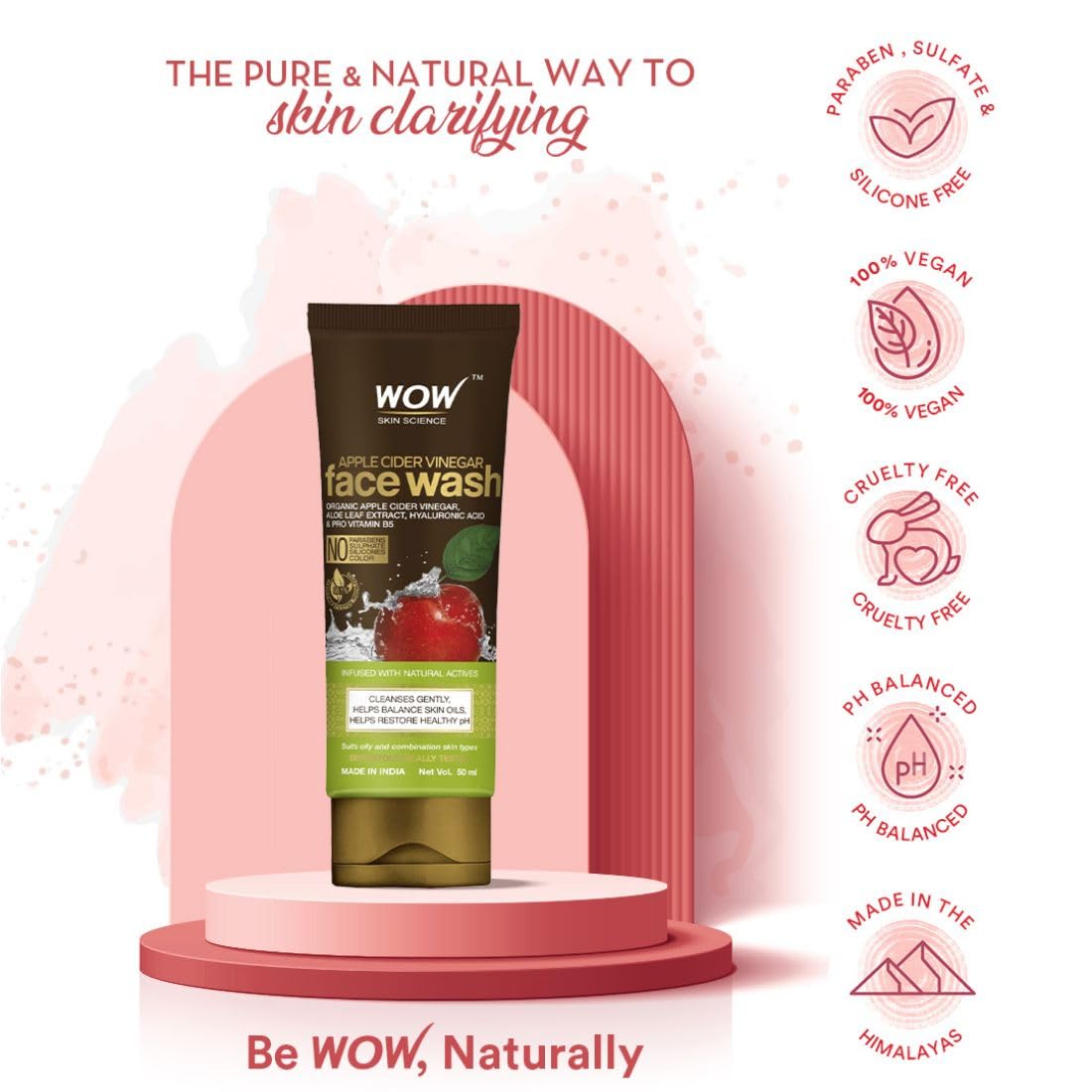 WOW Skin Science Apple Cider Vinegar Foaming Face Wash – view 5