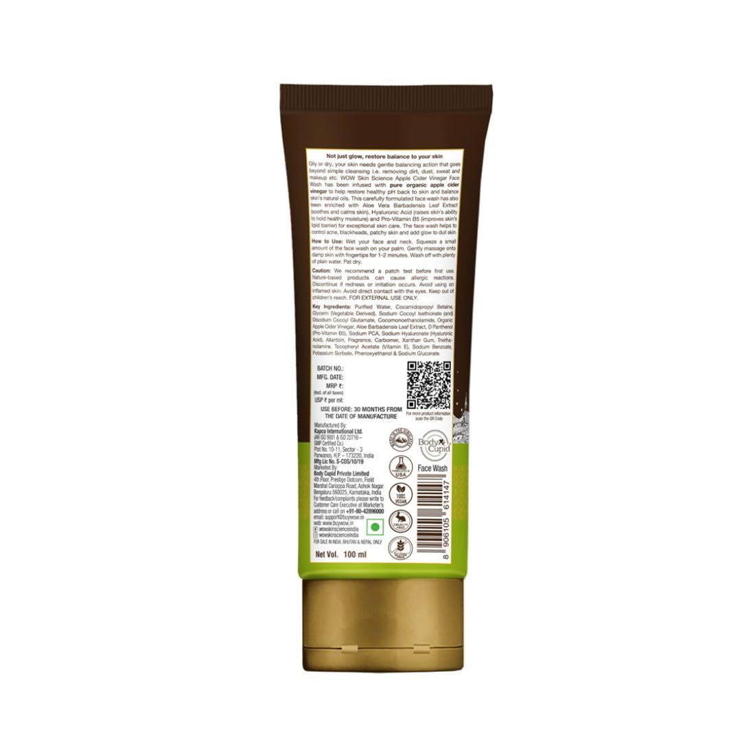 WOW Skin Science Apple Cider Vinegar Foaming Face Wash – view 8
