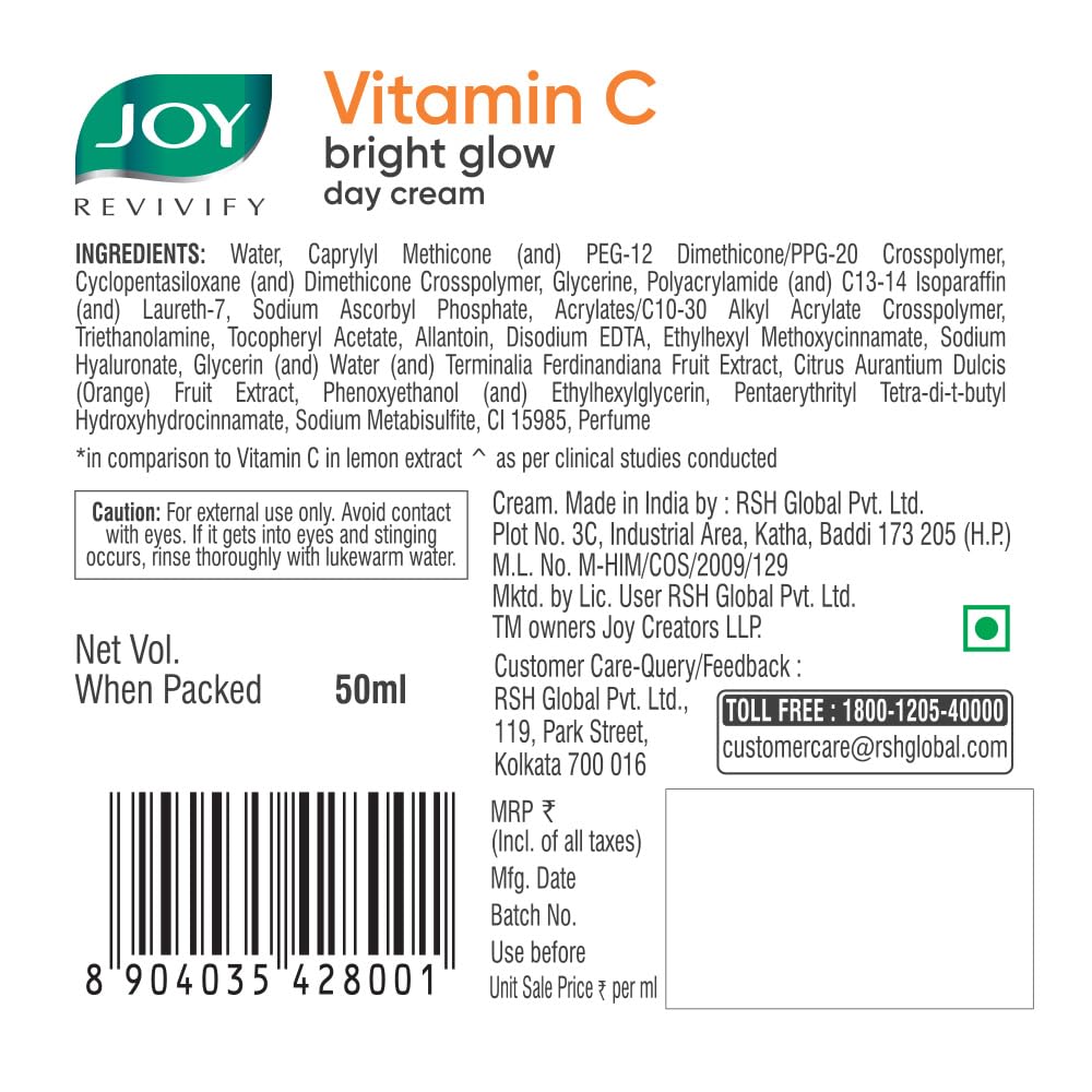 Joy Vitamin C Skin Brightening Face Cream with Kakadu Plum for Brighter Skin in 4 Days – view 8