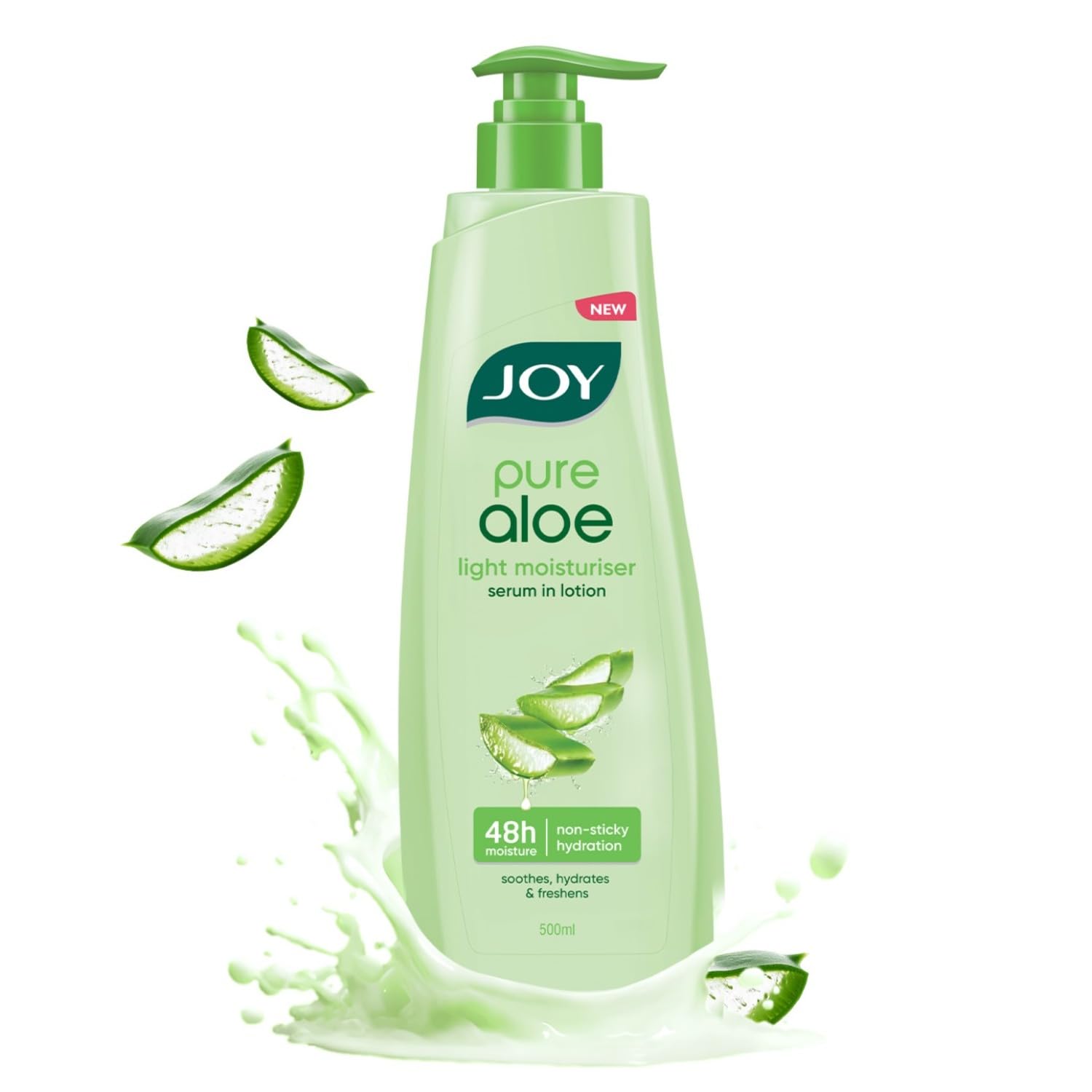 Joy aloe vera body lotion bottle for dry skin care