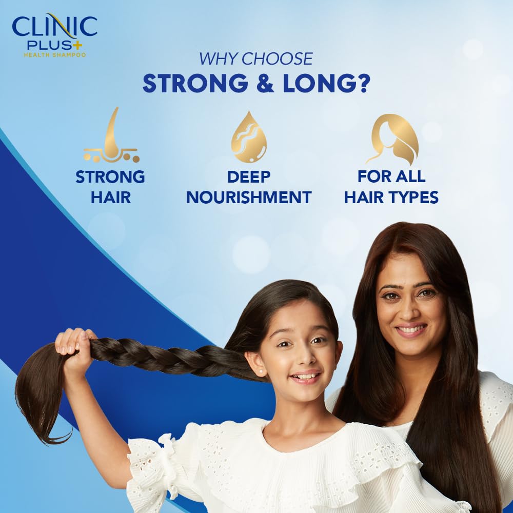 Clinic Plus Strong & Long, Strengthening Shampoo, 1L, for Healthy & Long Hair, with Milk Proteins & Multivitamins – view 5