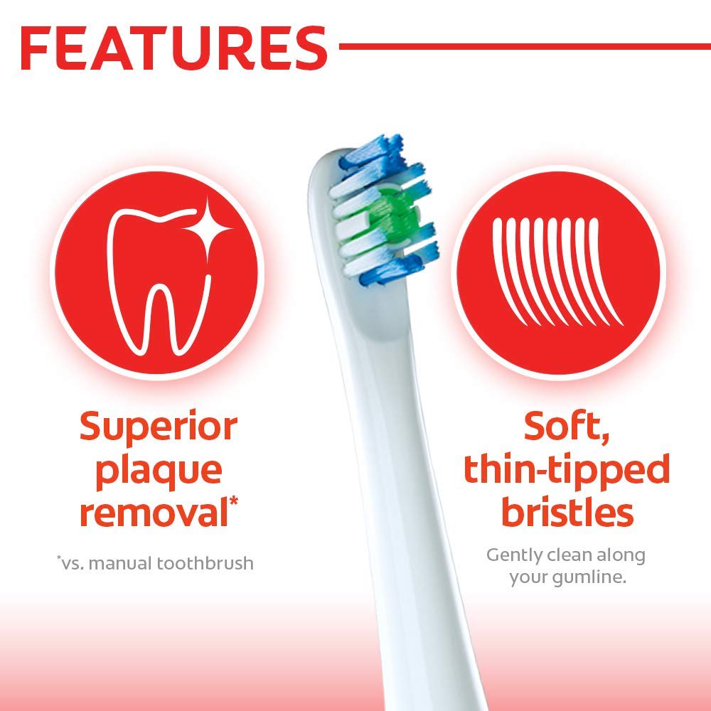 Colgate ProClinical 150 Battery Powered Electric Toothbrush Refills for adults - 2 Pieces – view 3
