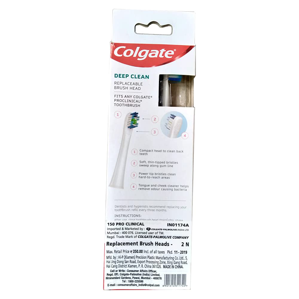 Colgate ProClinical 150 Battery Powered Electric Toothbrush Refills for adults - 2 Pieces – view 5
