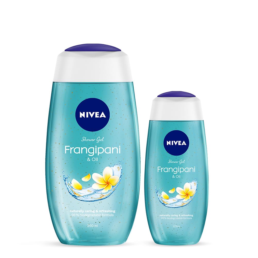 Fresh-scent Nivea shower gel set with 250 ml and 125 ml bottles