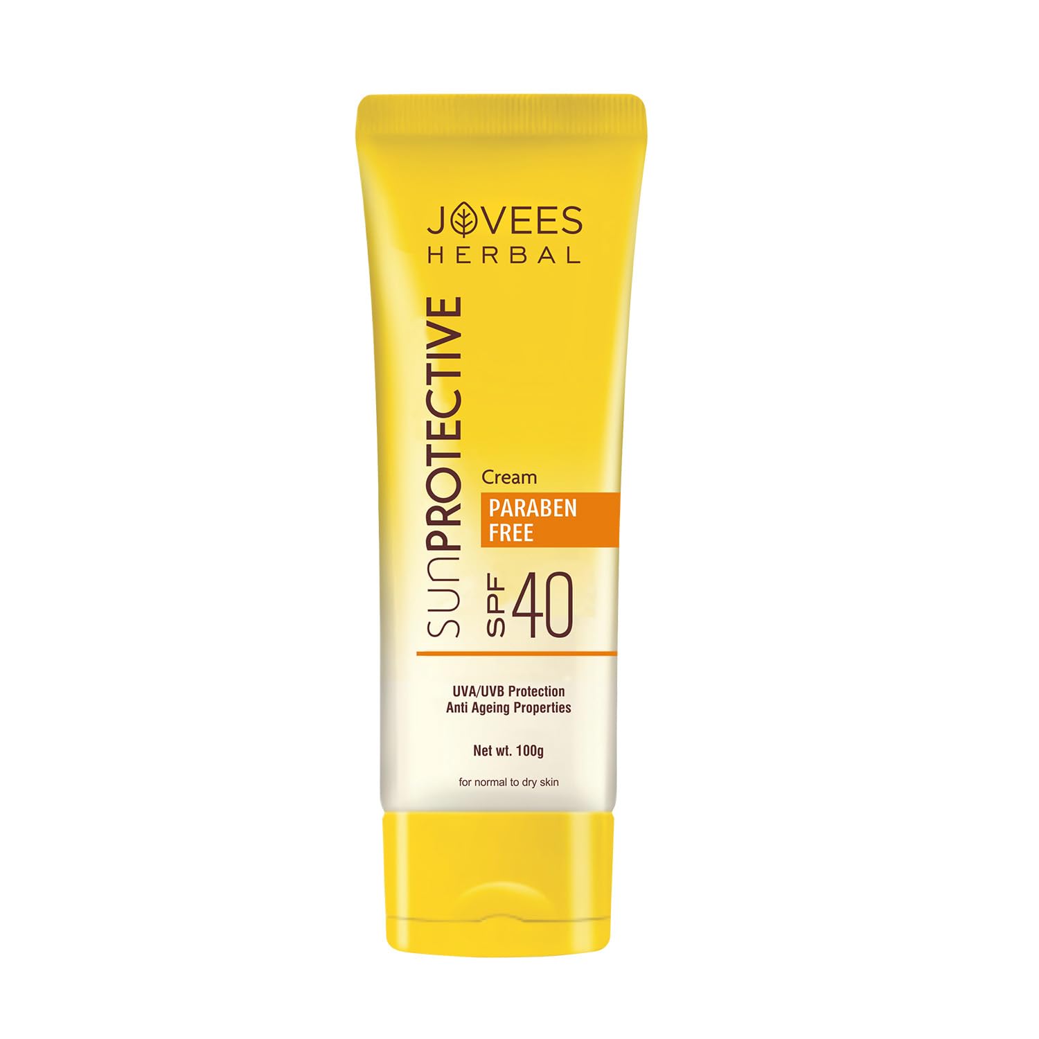 Jovees Herbal sunscreen SPF 40 100g tube front packaging