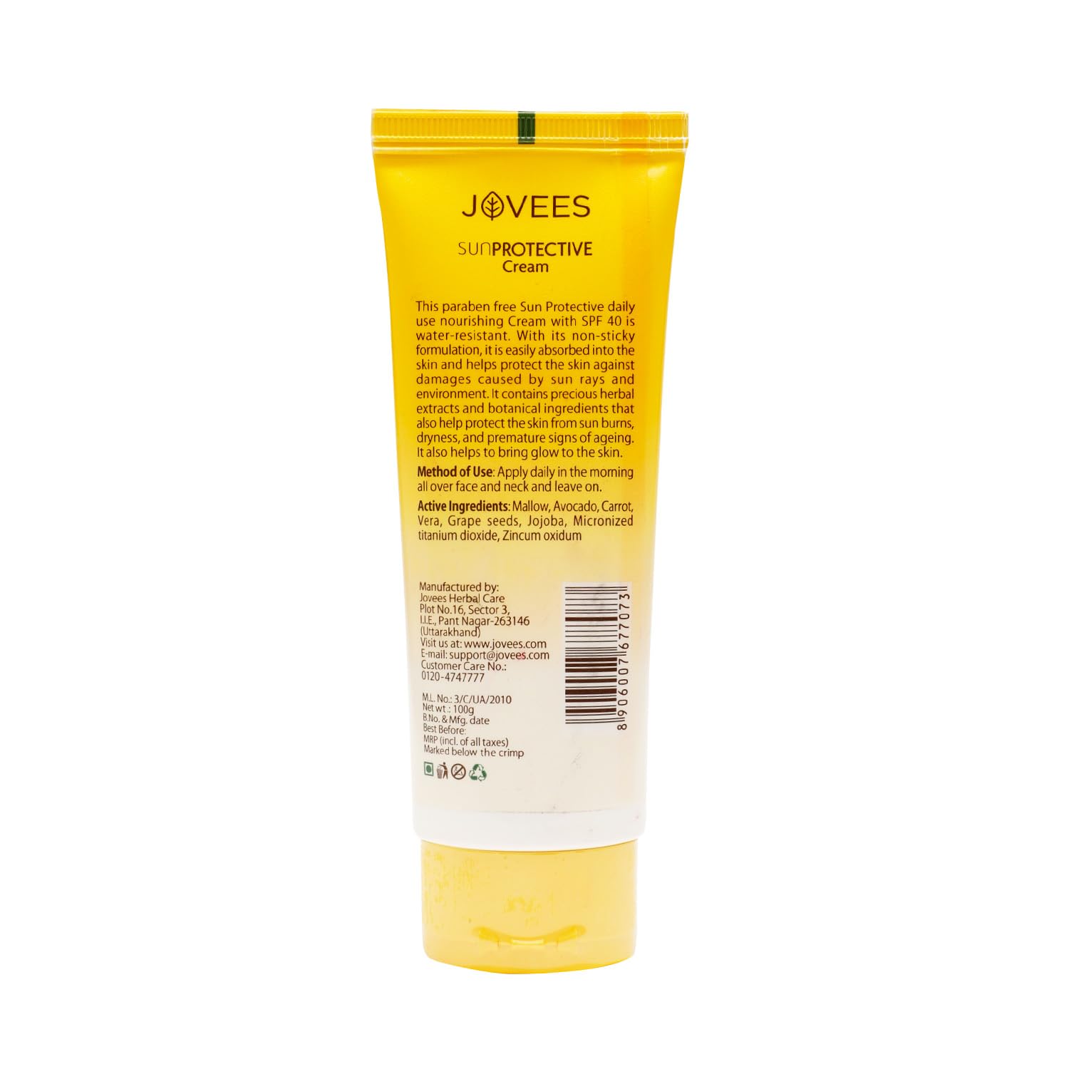 Jovees Herbal Sun Protective Sunscreen SPF 40, 100g – view 2