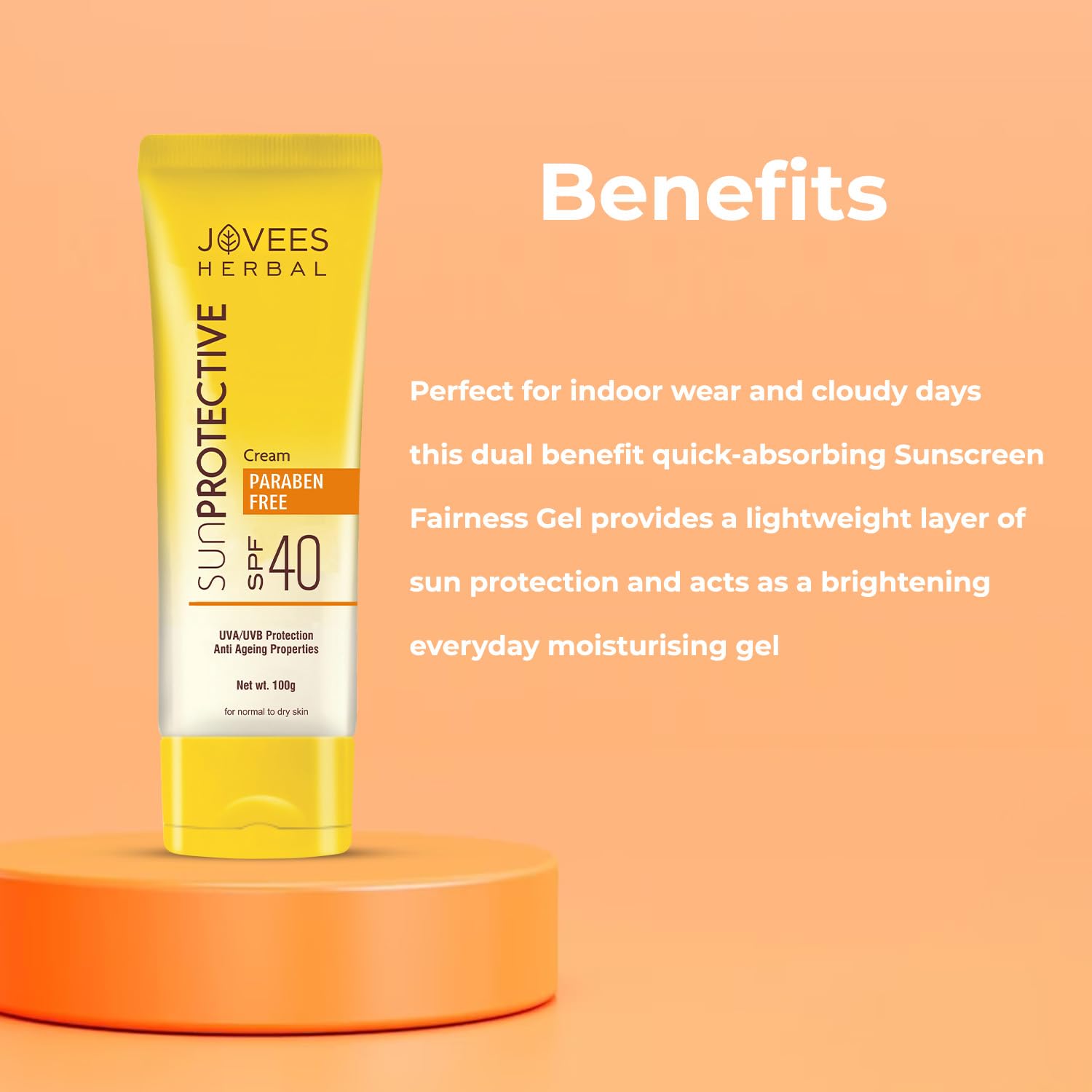 Jovees Herbal Sun Protective Sunscreen SPF 40, 100g – view 4