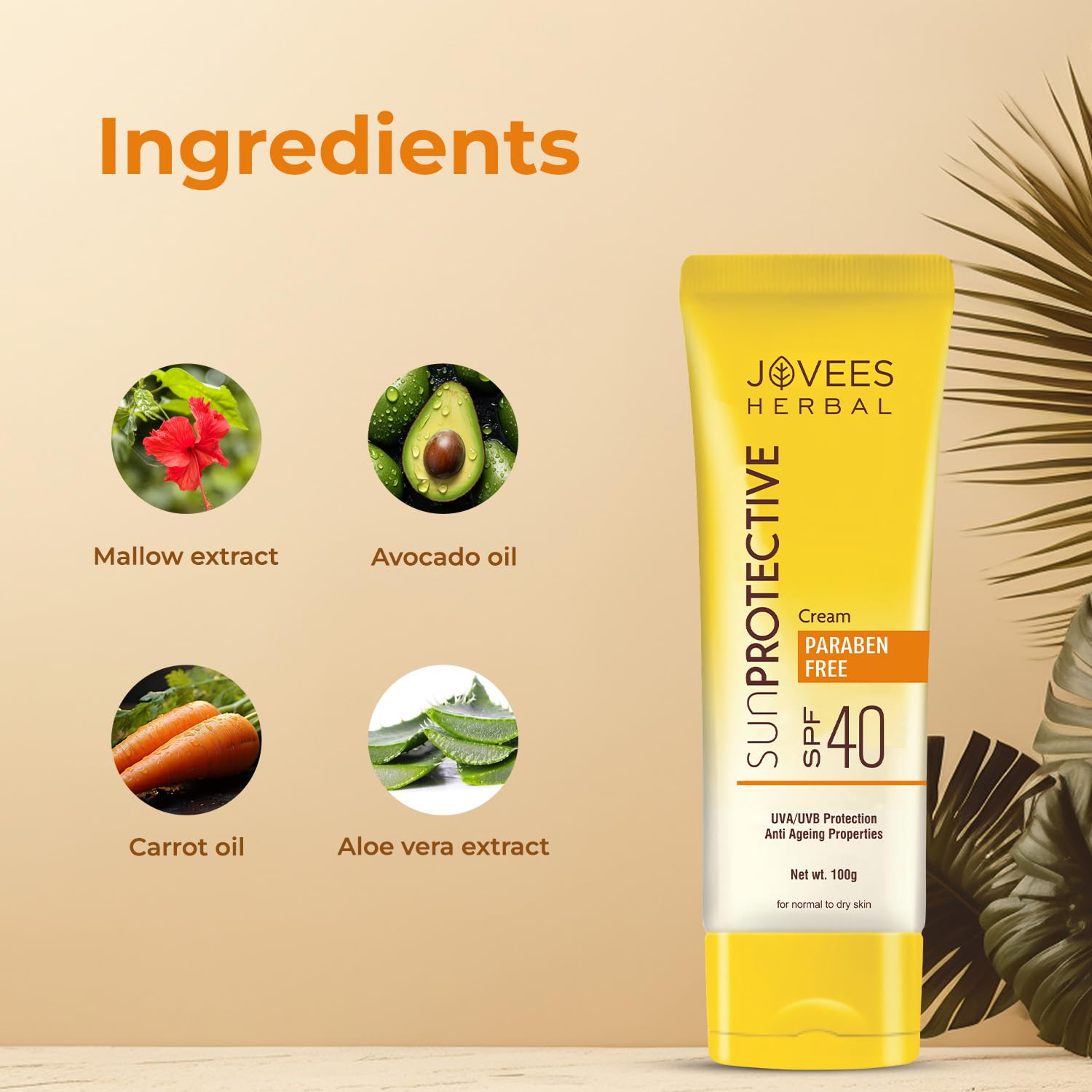 Jovees Herbal Sun Protective Sunscreen SPF 40, 100g – view 5
