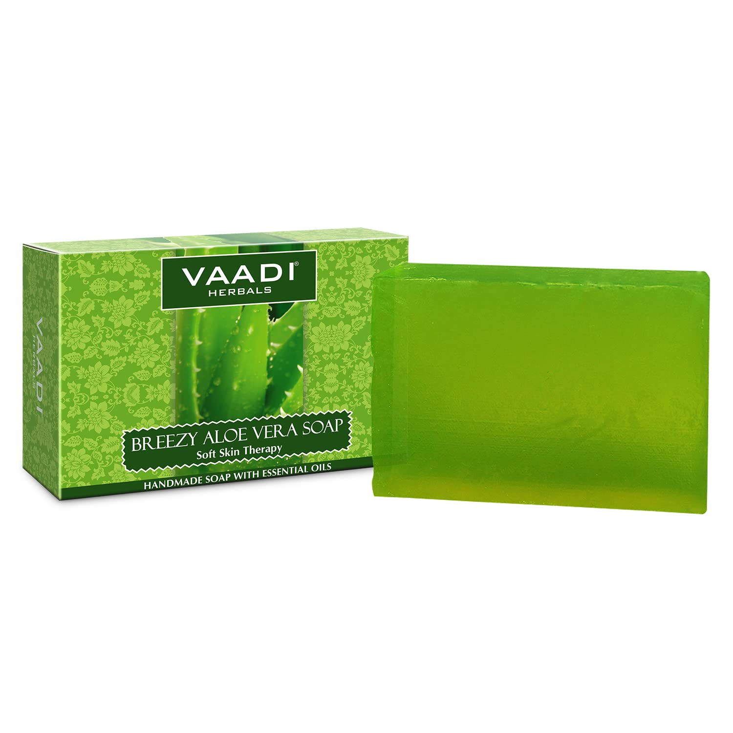Boxed 75 g Vaadi Herbals aloe vera soap bar