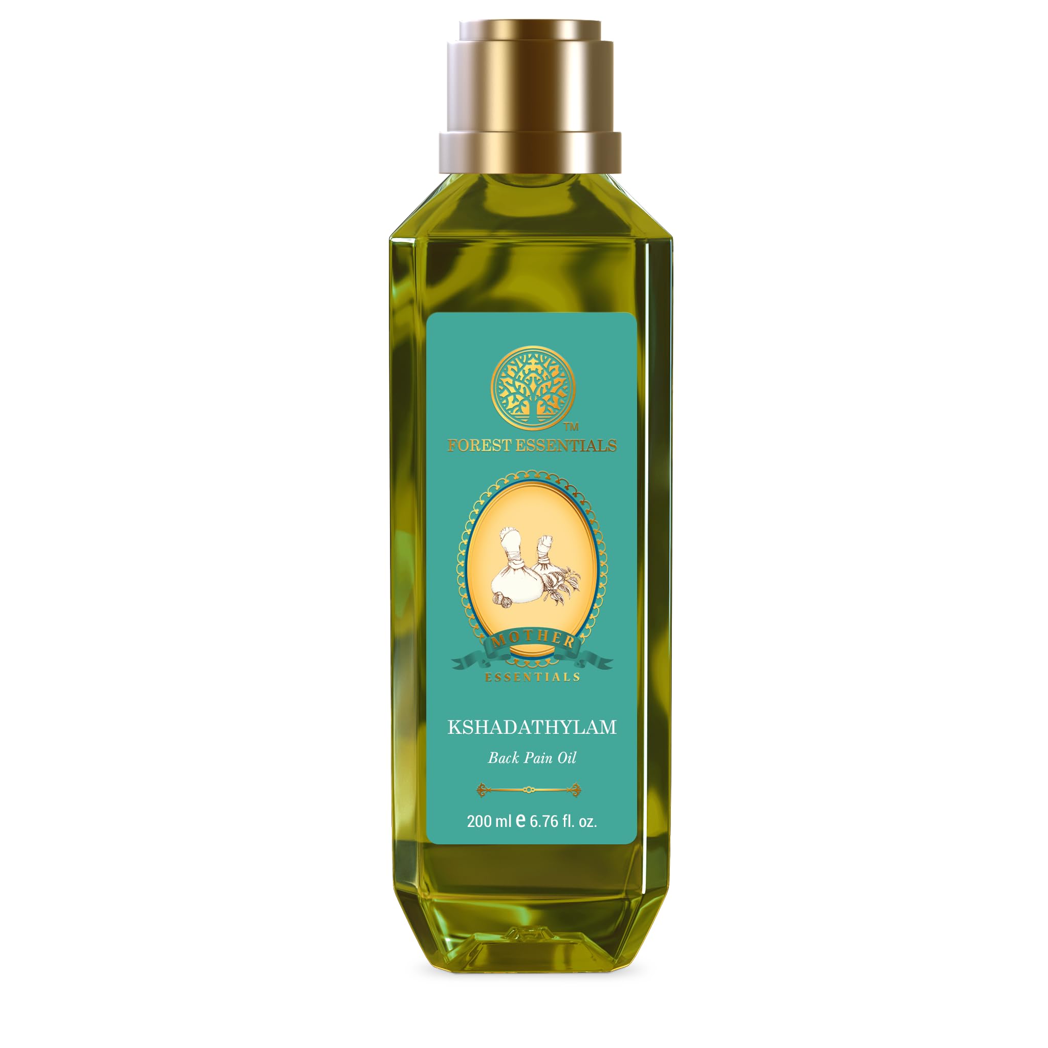 Forest Essentials Mother's Stretch Mark Oil Nalpamarathy Keram & Forest Essentials Mother's Back Pain Oil Kshadathylam Combo – view 5