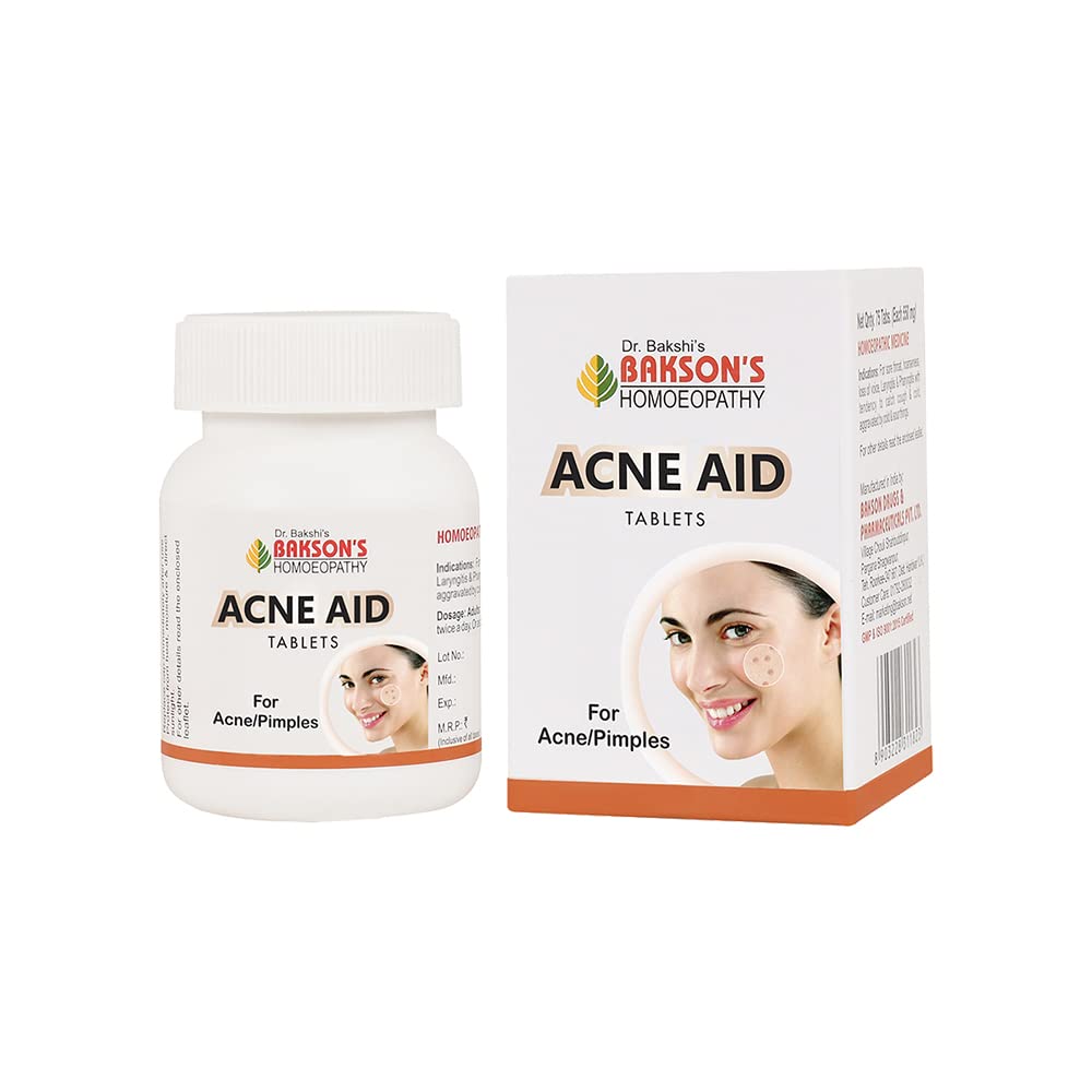 Bakson Acne Aid Tablets 75 tabs product pack front view
