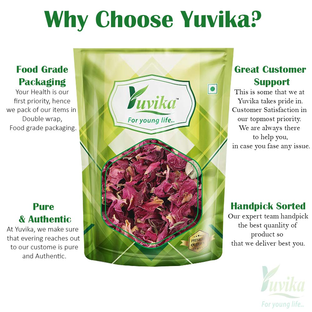 YUVIKA Gulab Patti - Rosa Gallica - Dry Rose Petal (100 Grams) – view 3