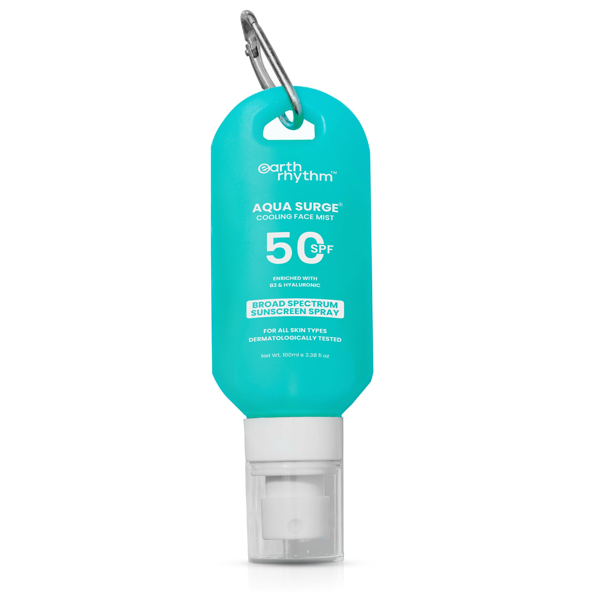 Earth Rhythm transparent sunscreen spray for face and body