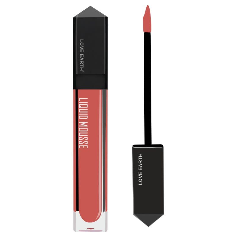 Love Earth Bottomless Mimosas matte liquid lipstick coral shade tube
